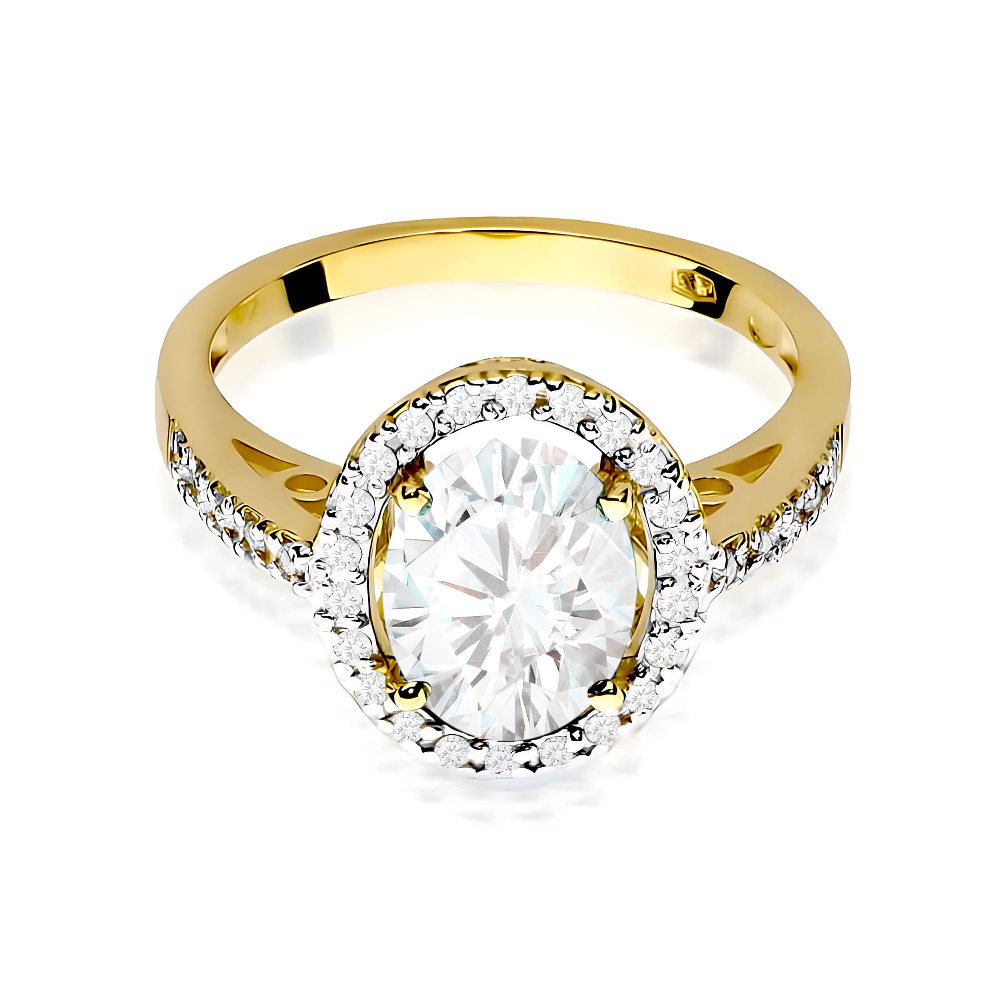 Inel Aur 9K cu Diamante de Laborator 2.16 ct