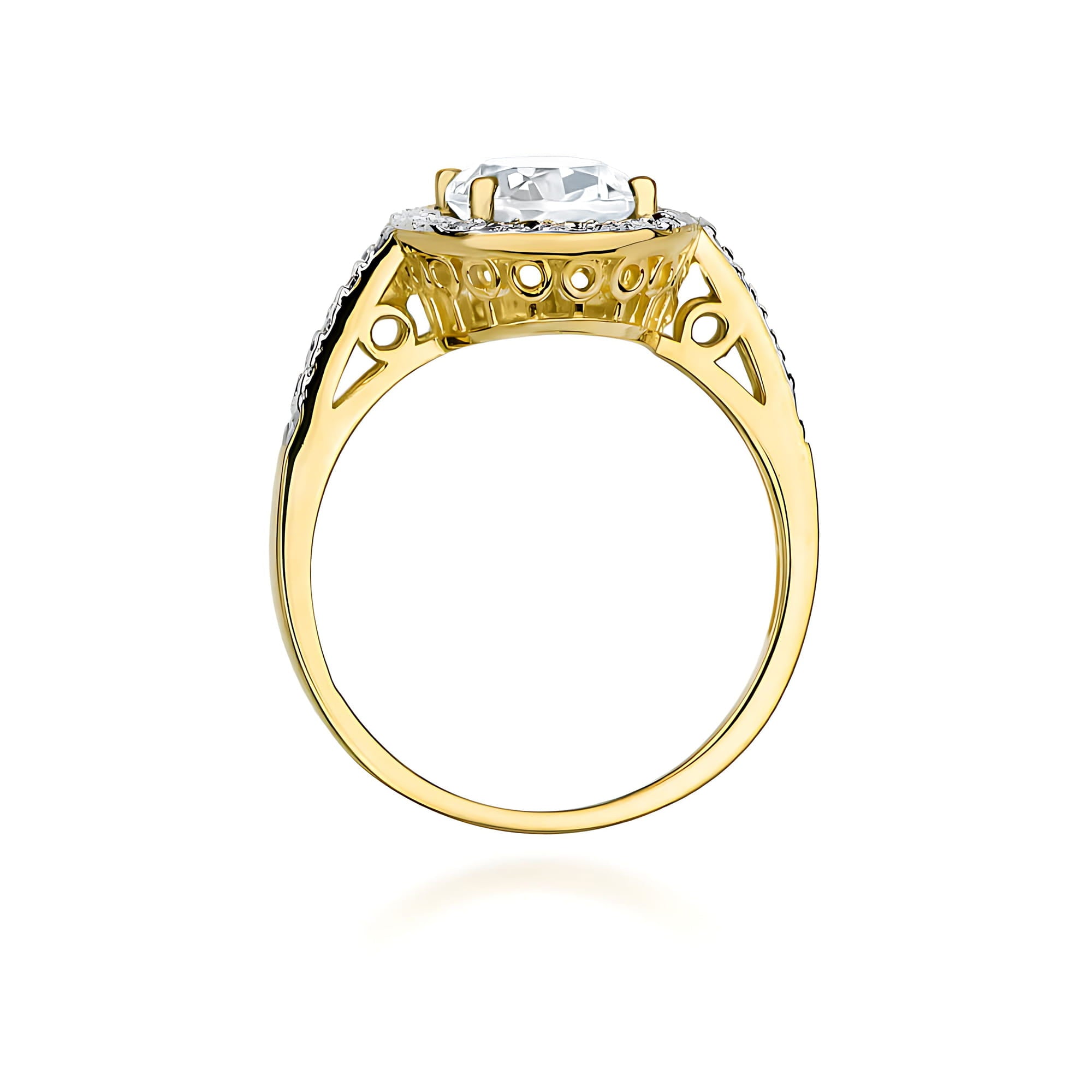 Inel Aur 9K cu Diamante de Laborator 2.16 ct