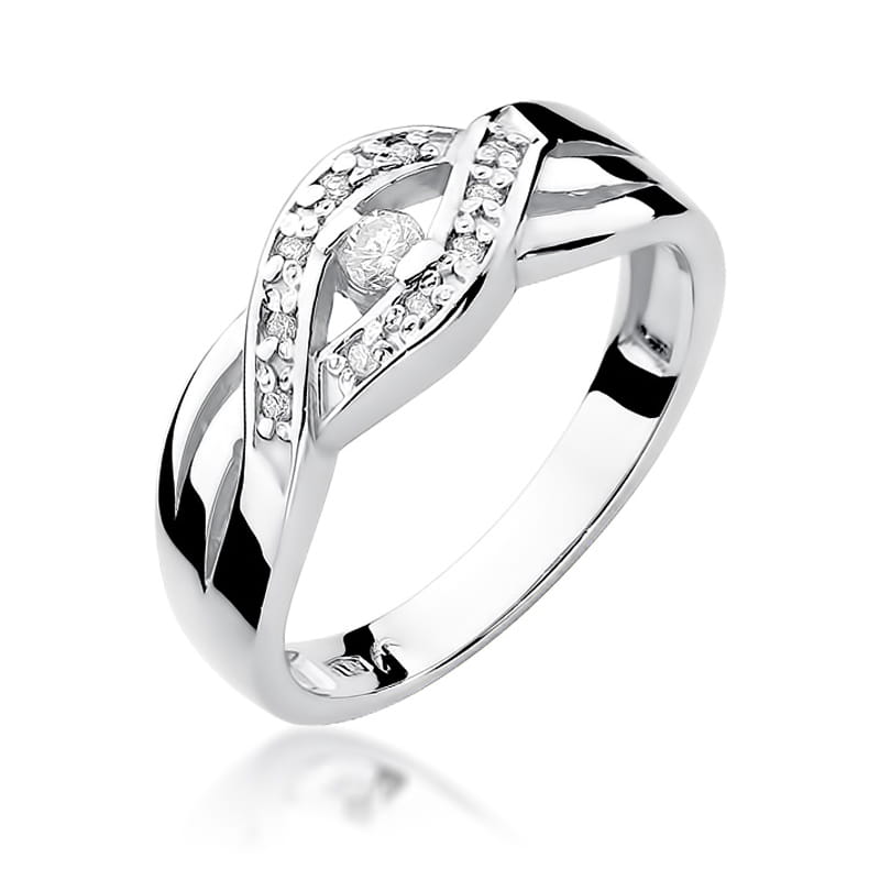 Inel Aur 9K cu Diamante Naturale 0.10 ct