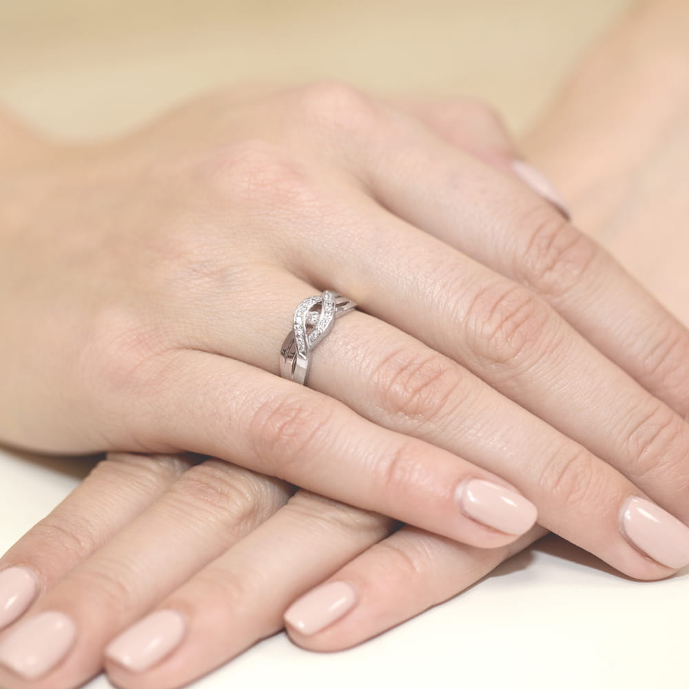 Inel Aur 9K cu Diamante Naturale 0.10 ct