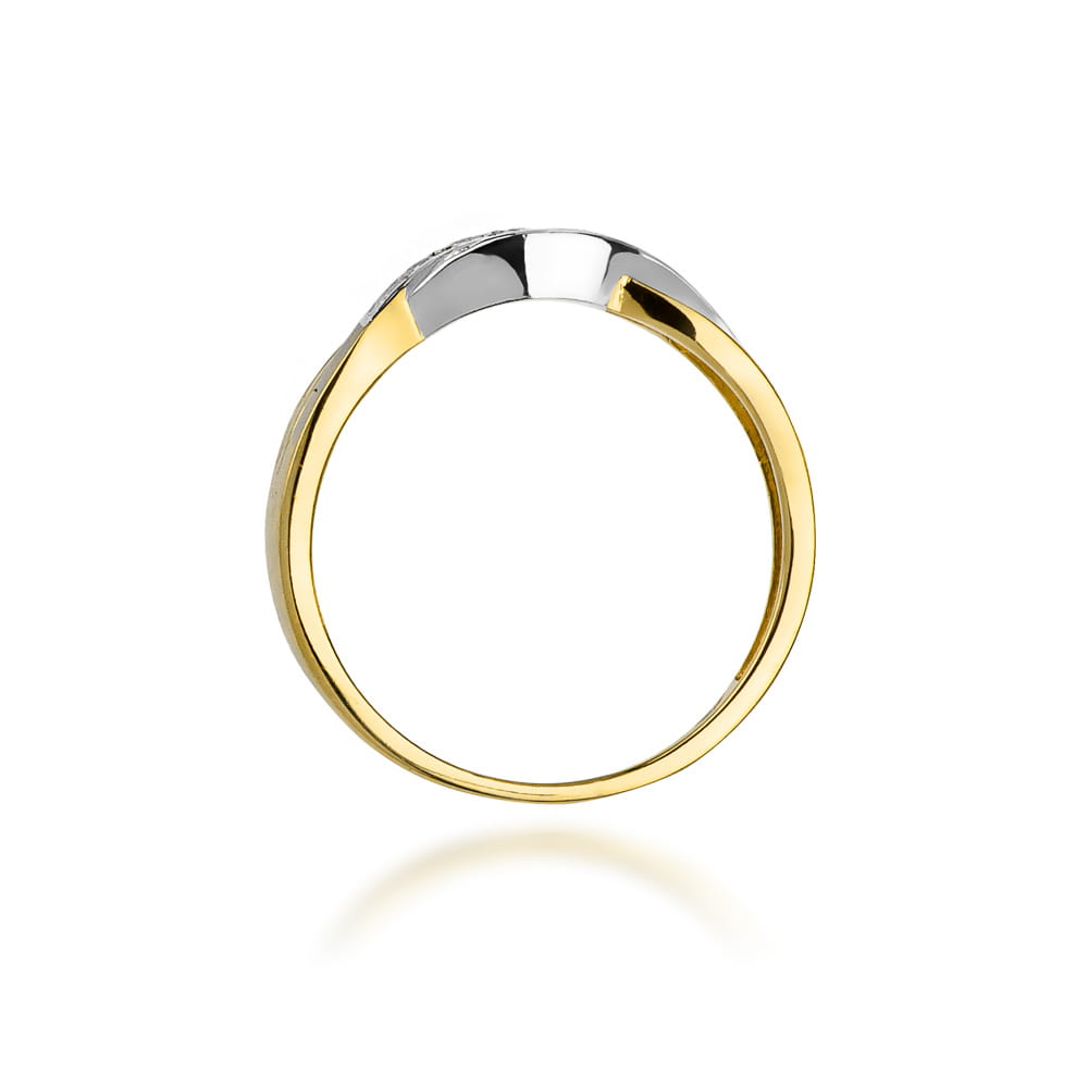 Inel Aur 9K cu Diamante Naturale 0.10 ct