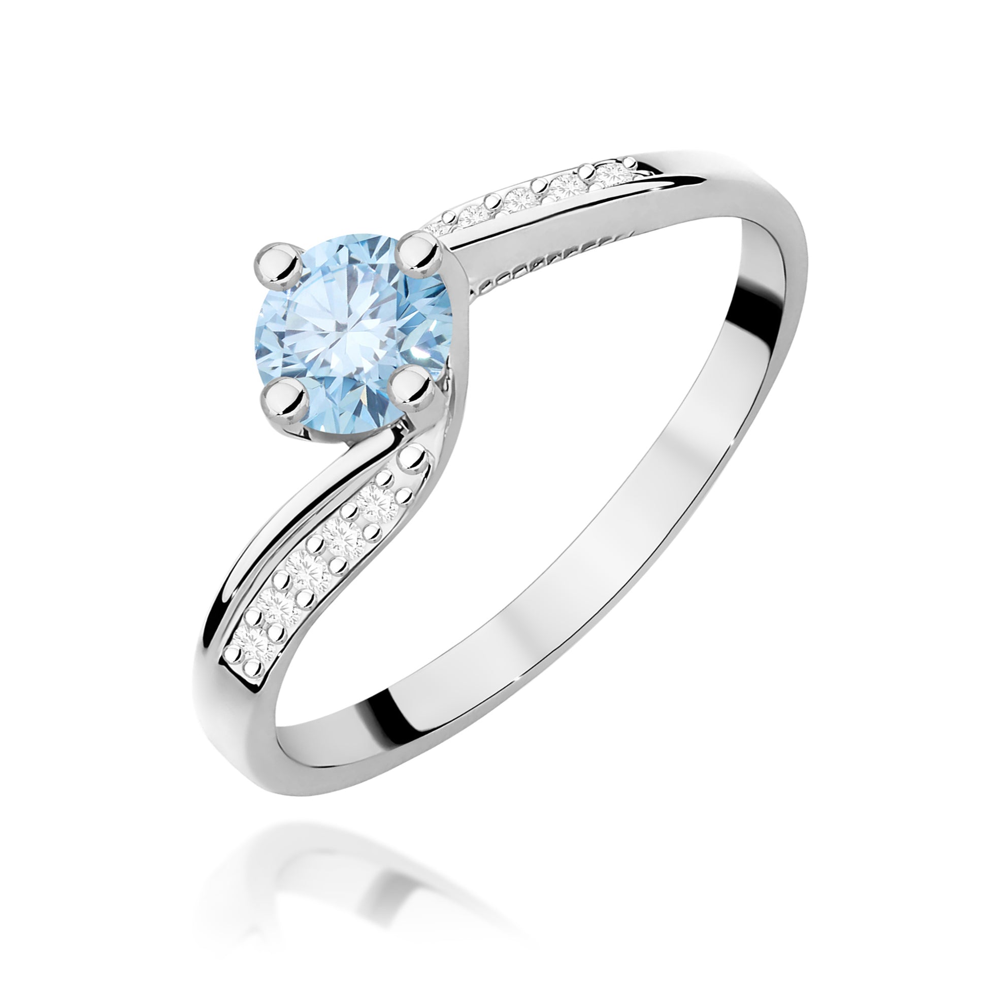 Inel Aur 14K cu Diamante de Laborator 0.55 ct