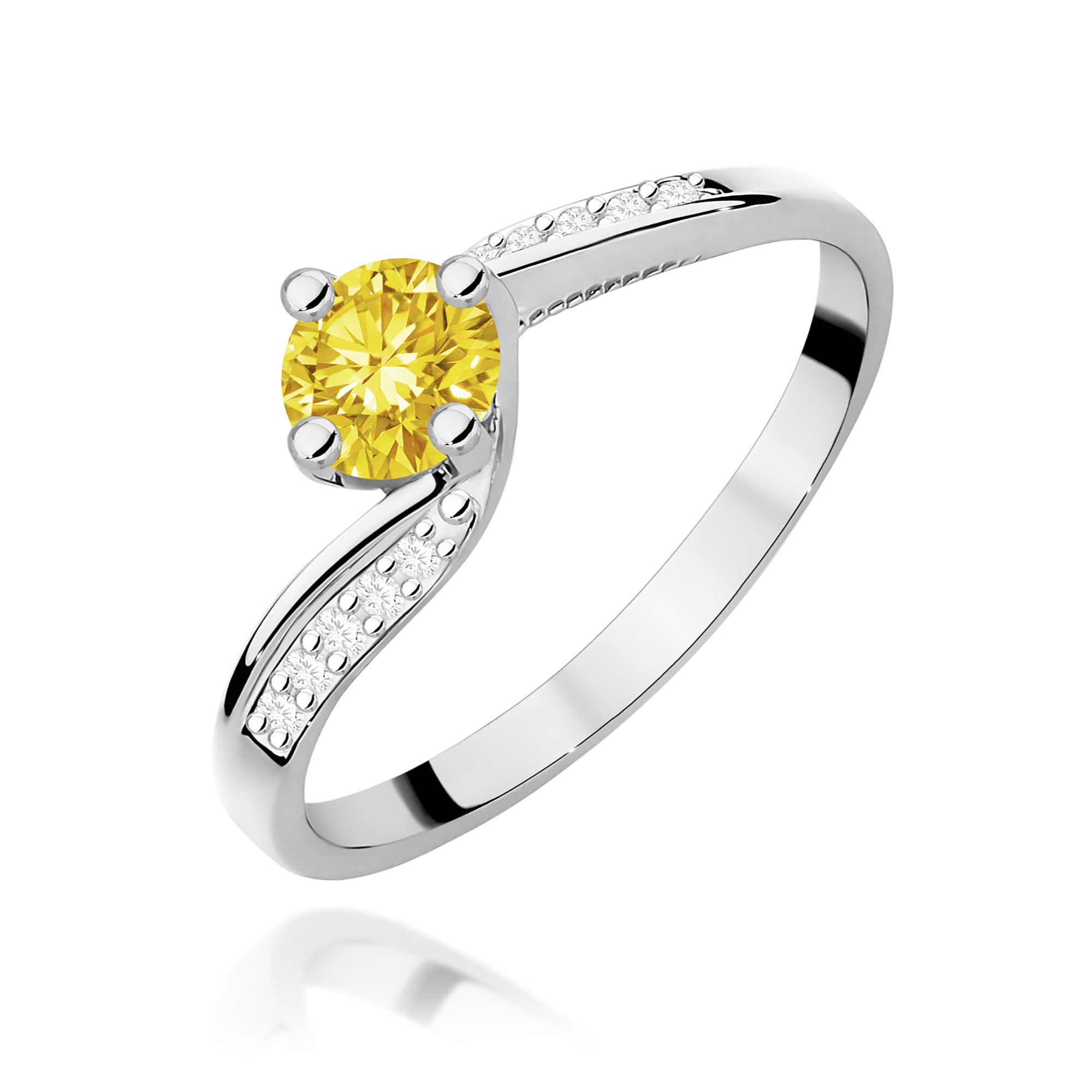 Inel Aur 14K cu Diamante de Laborator 0.55 ct