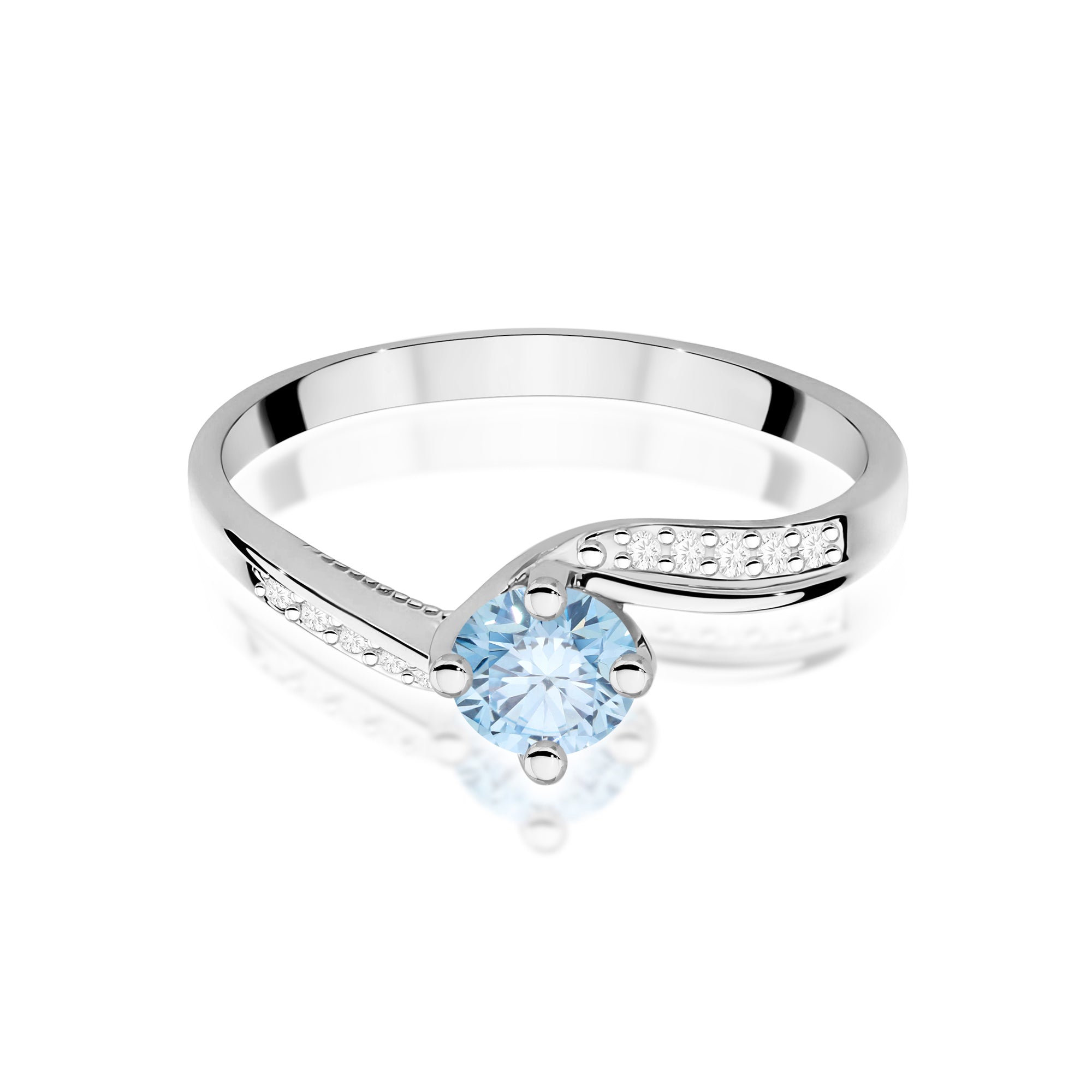 Inel Aur 9K cu Diamante de Laborator 0.55 ct