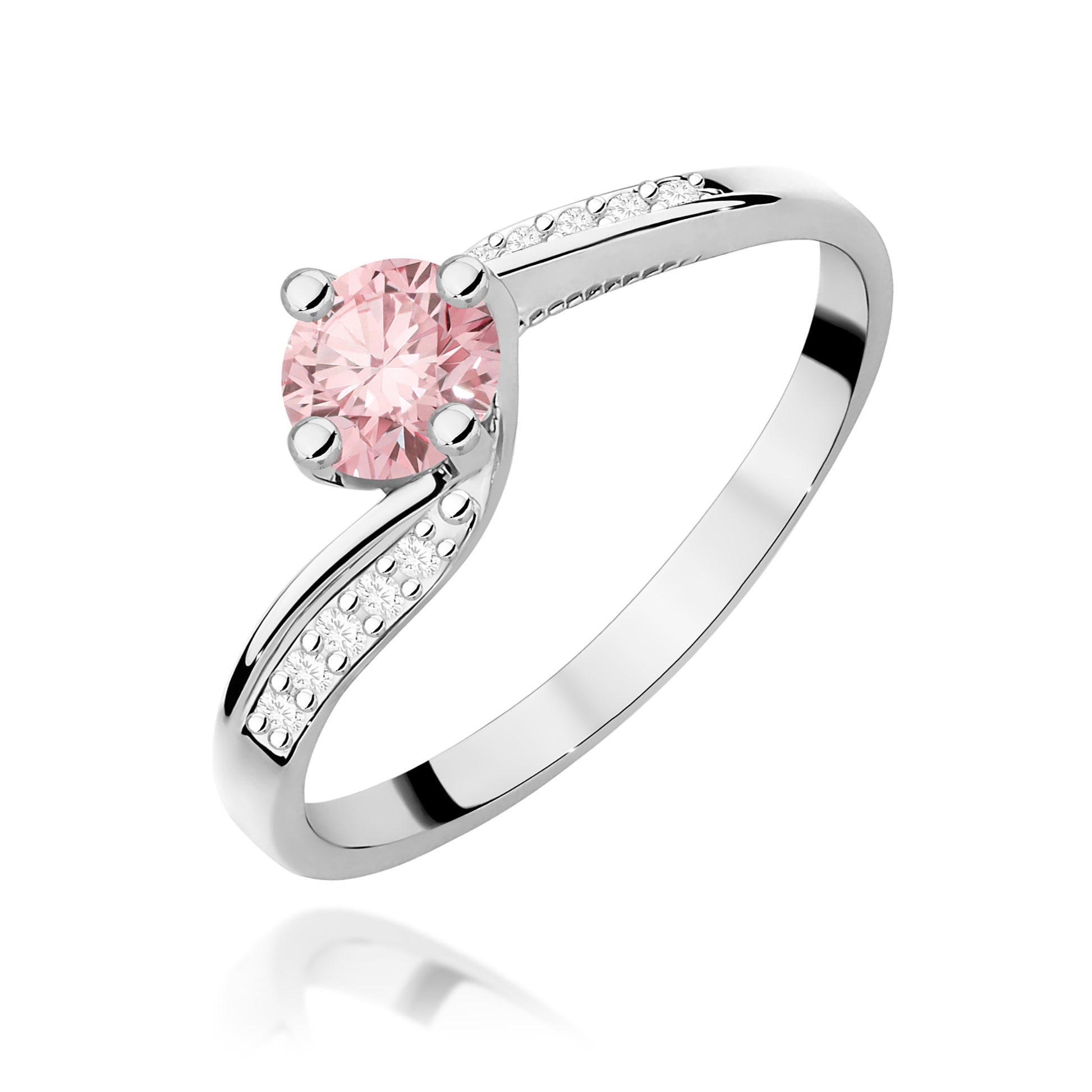 Inel Aur 9K cu Diamante de Laborator 0.55 ct