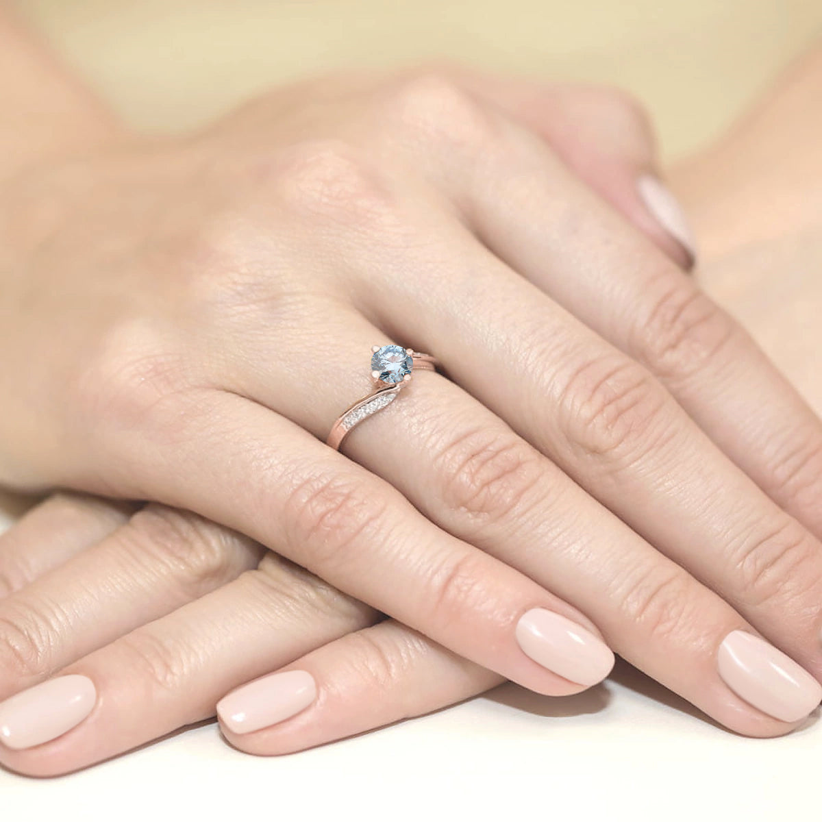 Inel Aur 14K cu Diamante de Laborator 0.55 ct