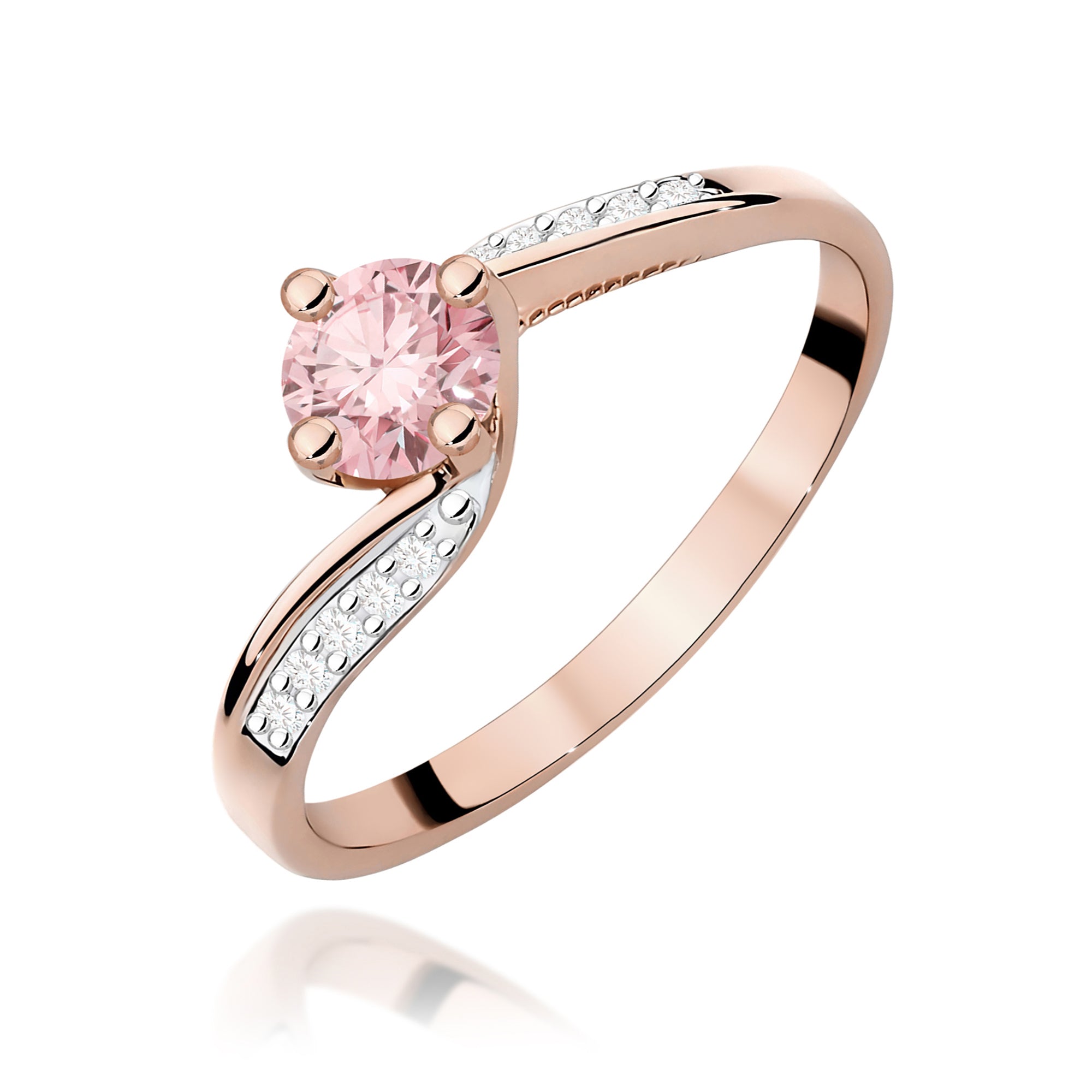 Inel Aur 14K cu Diamante de Laborator 0.55 ct