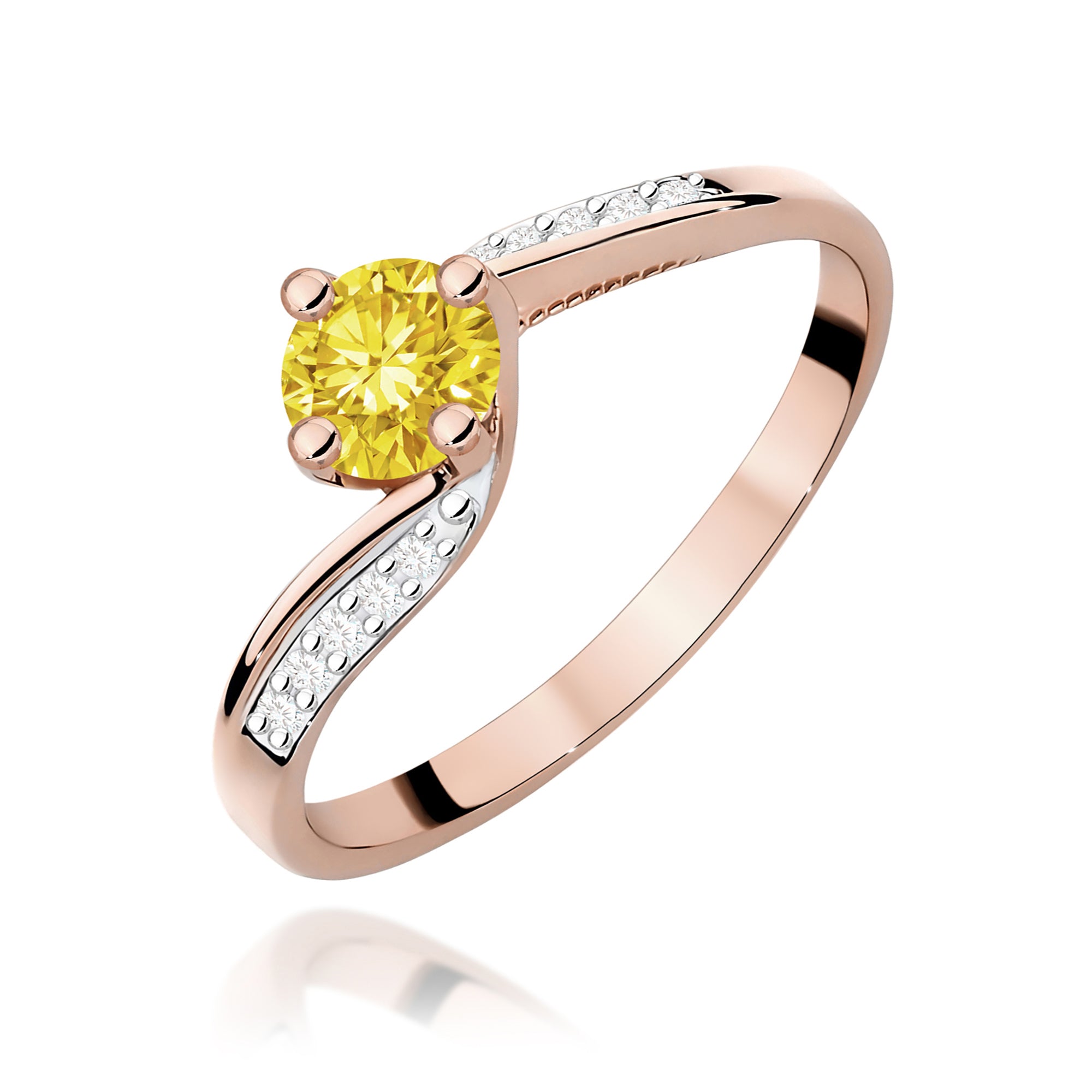 Inel Aur 14K cu Diamante de Laborator 0.55 ct