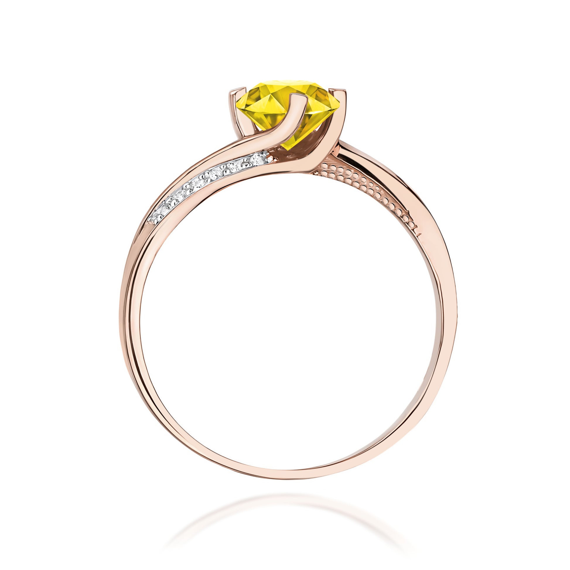 Inel Aur 14K cu Diamante de Laborator 0.55 ct