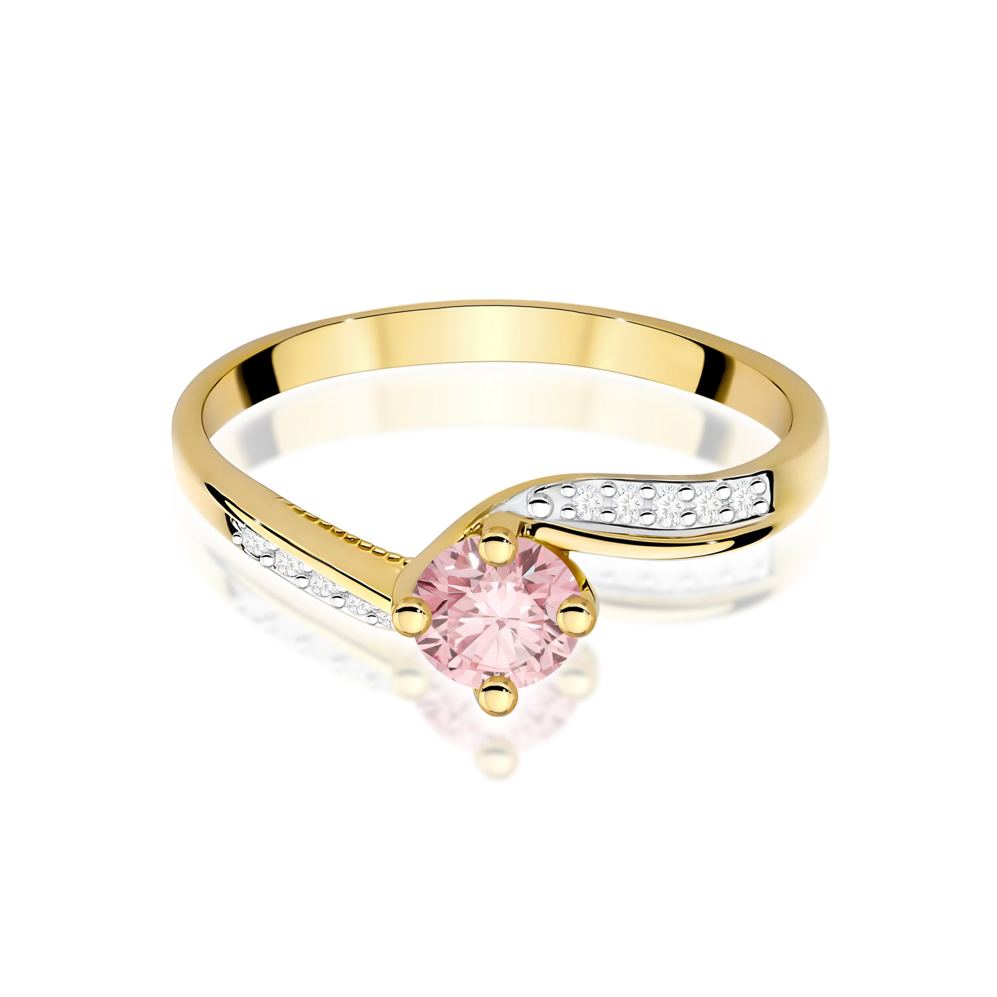 Inel Aur 14K cu Diamante de Laborator 0.55 ct
