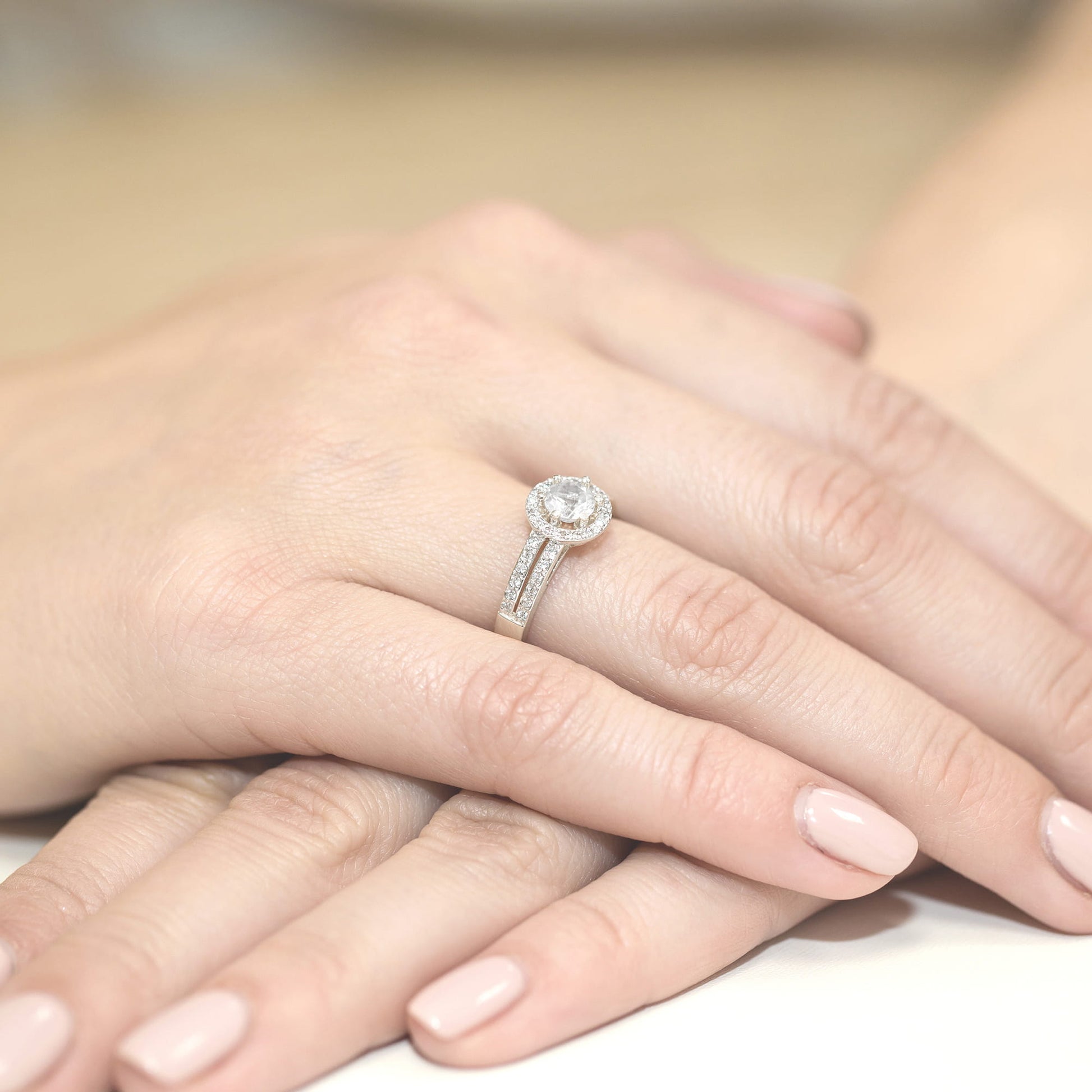 Inel Aur 9K cu Diamante de Laborator 0.70 ct