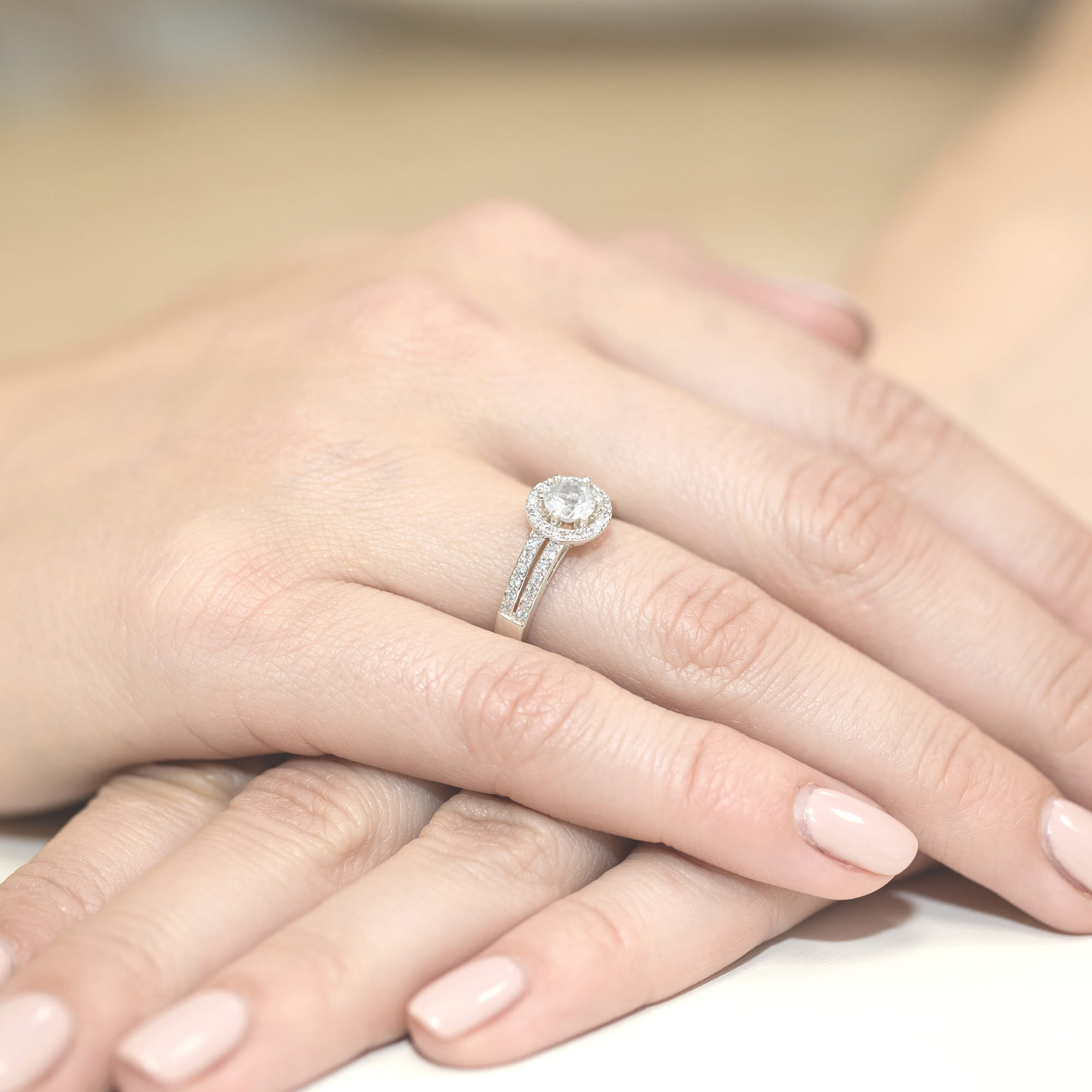 Inel Aur 9K cu Diamante de Laborator 0.70 ct