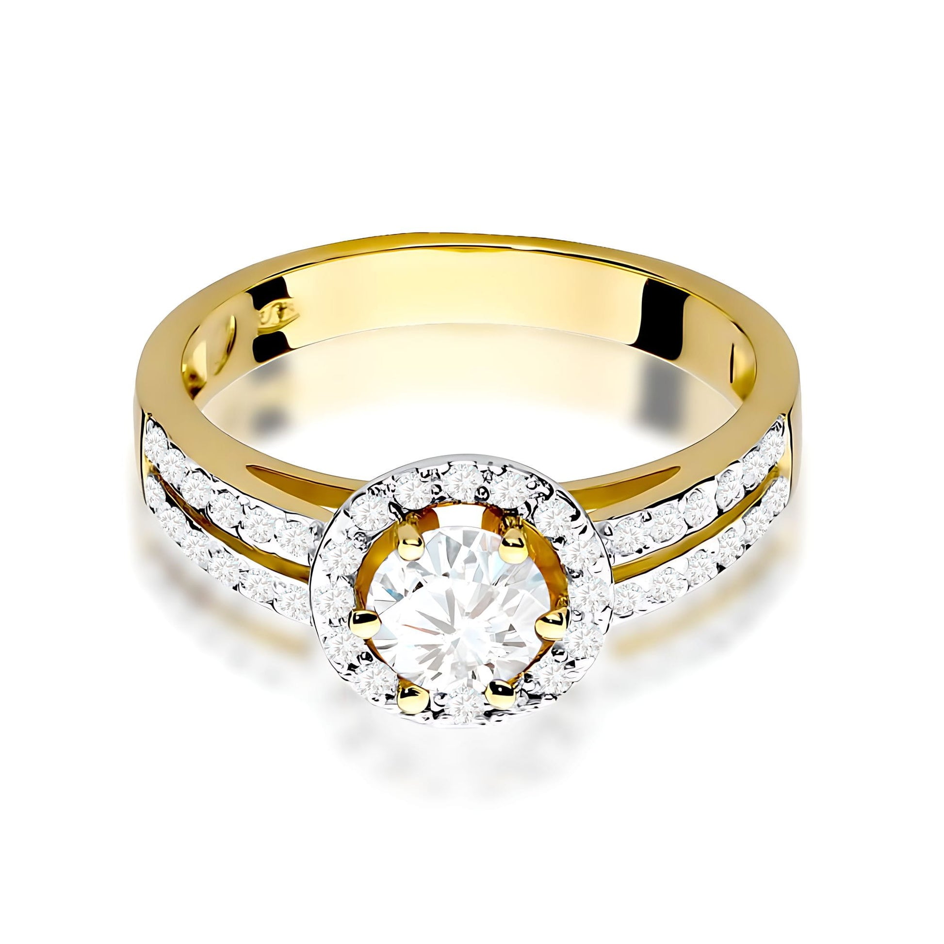 Inel Aur 9K cu Diamante de Laborator 0.70 ct