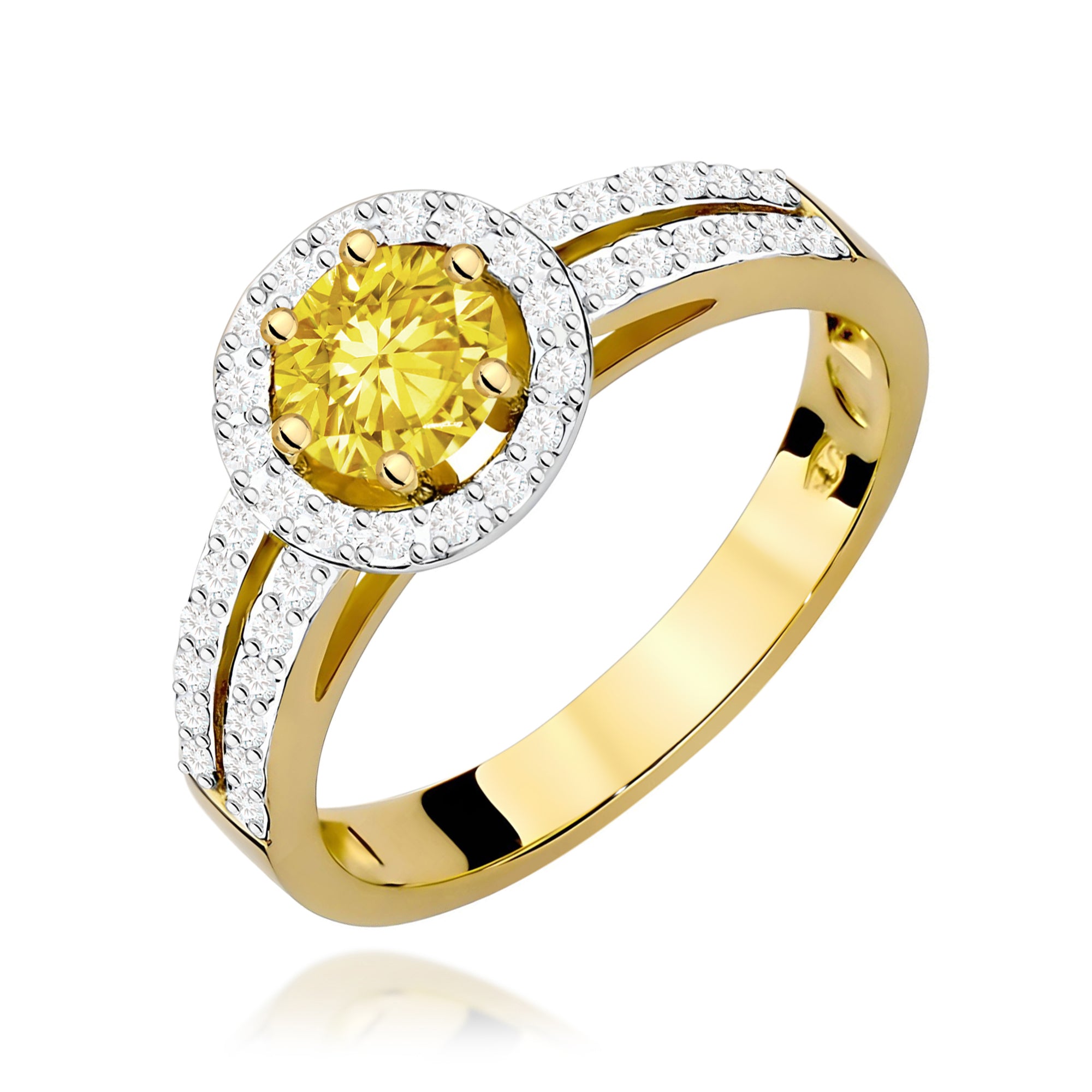 Inel Aur 9K cu Diamante de Laborator 0.70 ct