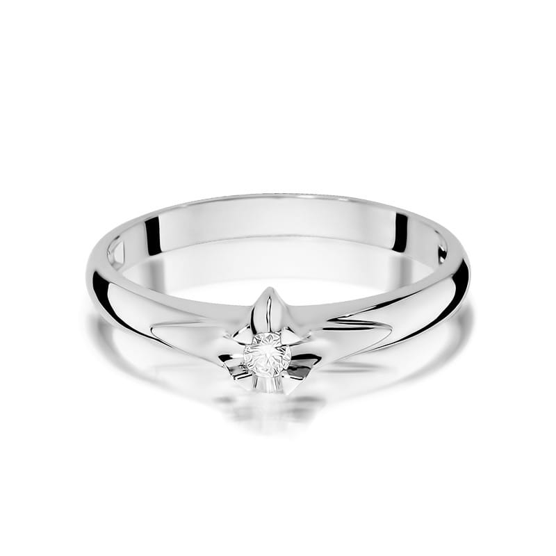 Inel Aur 9K cu Diamant Natural 0.05 ct