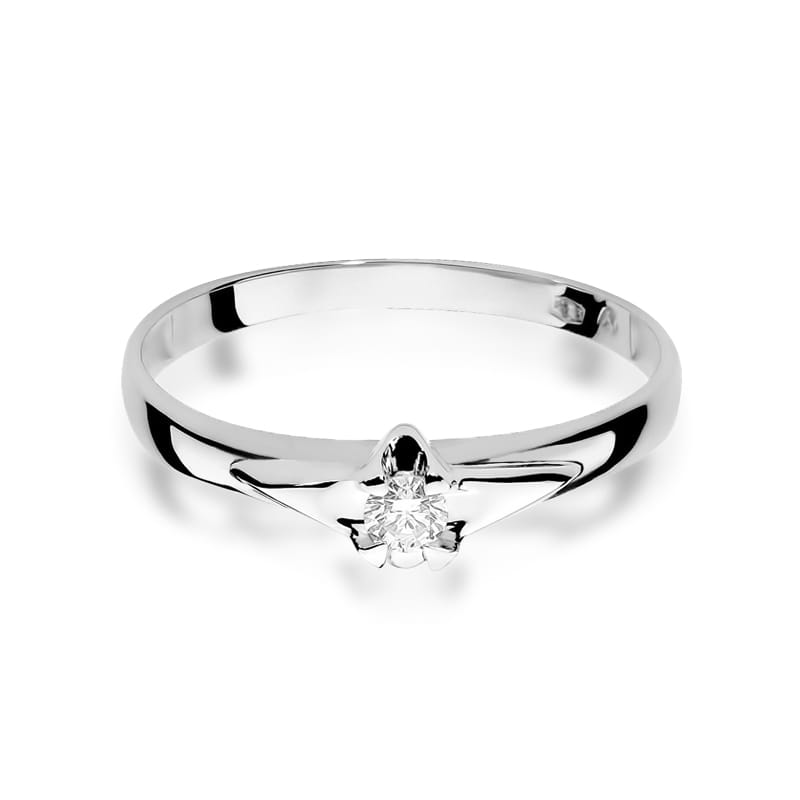 Inel Aur 9K cu Diamant Natural 0.08 ct