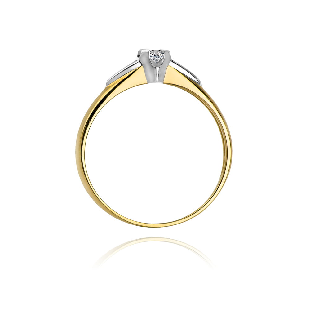 Inel Aur 9K cu Diamant Natural 0.05 ct