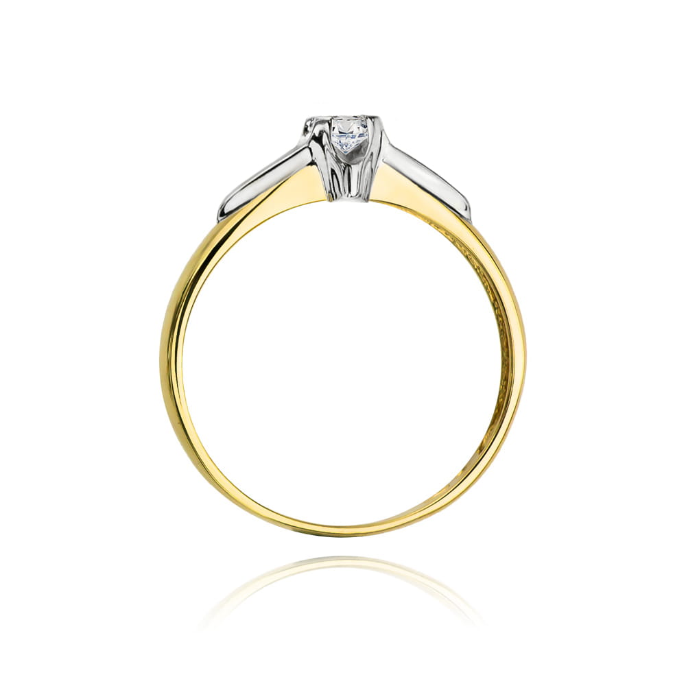 Inel Aur 9K cu Diamant Natural 0.08 ct