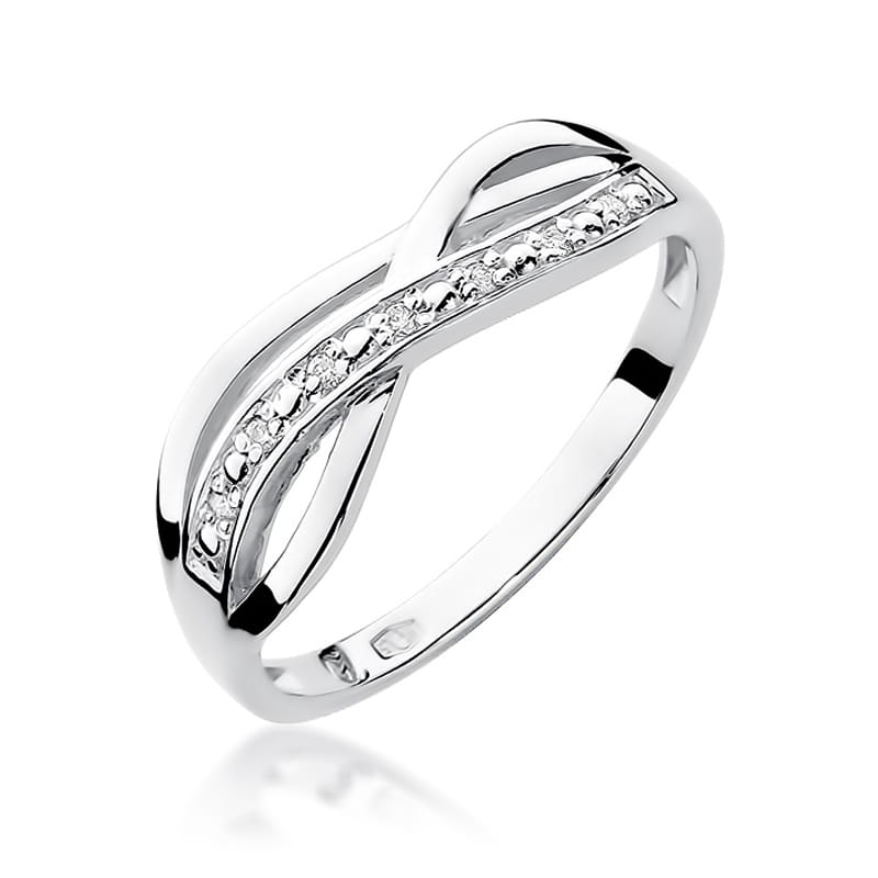 Inel Aur 9K cu Diamante Naturale 0.06 ct