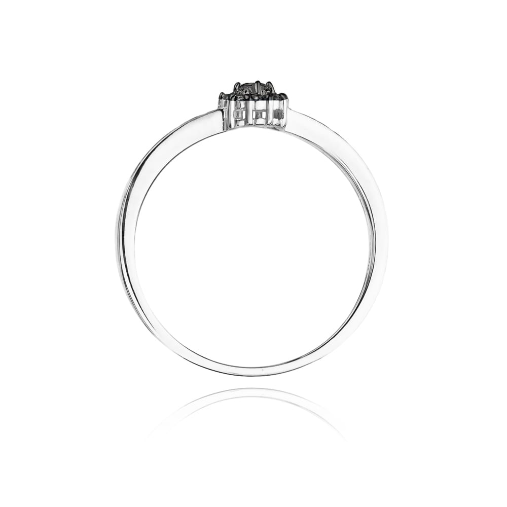 Inel Aur 9K cu Diamante Naturale Negre 0.09 ct