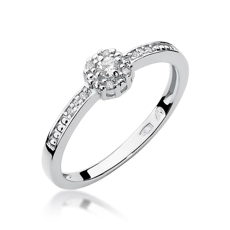 Inel Aur 9K cu Diamante Naturale 0.09 ct