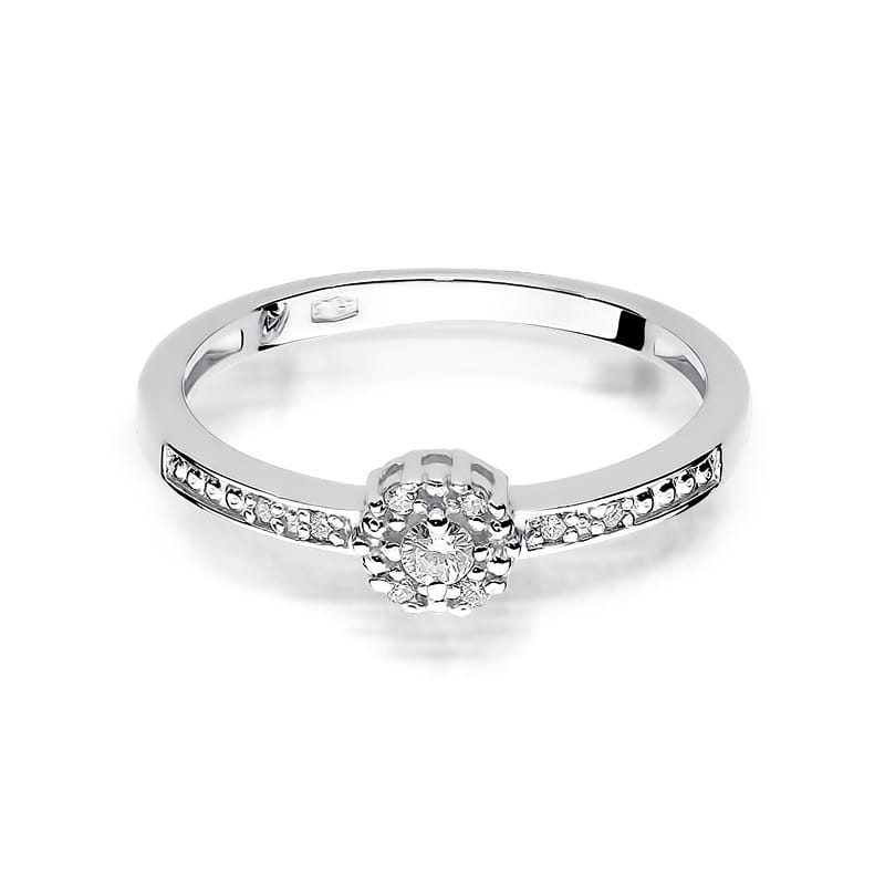 Inel Aur 9K cu Diamante Naturale 0.09 ct