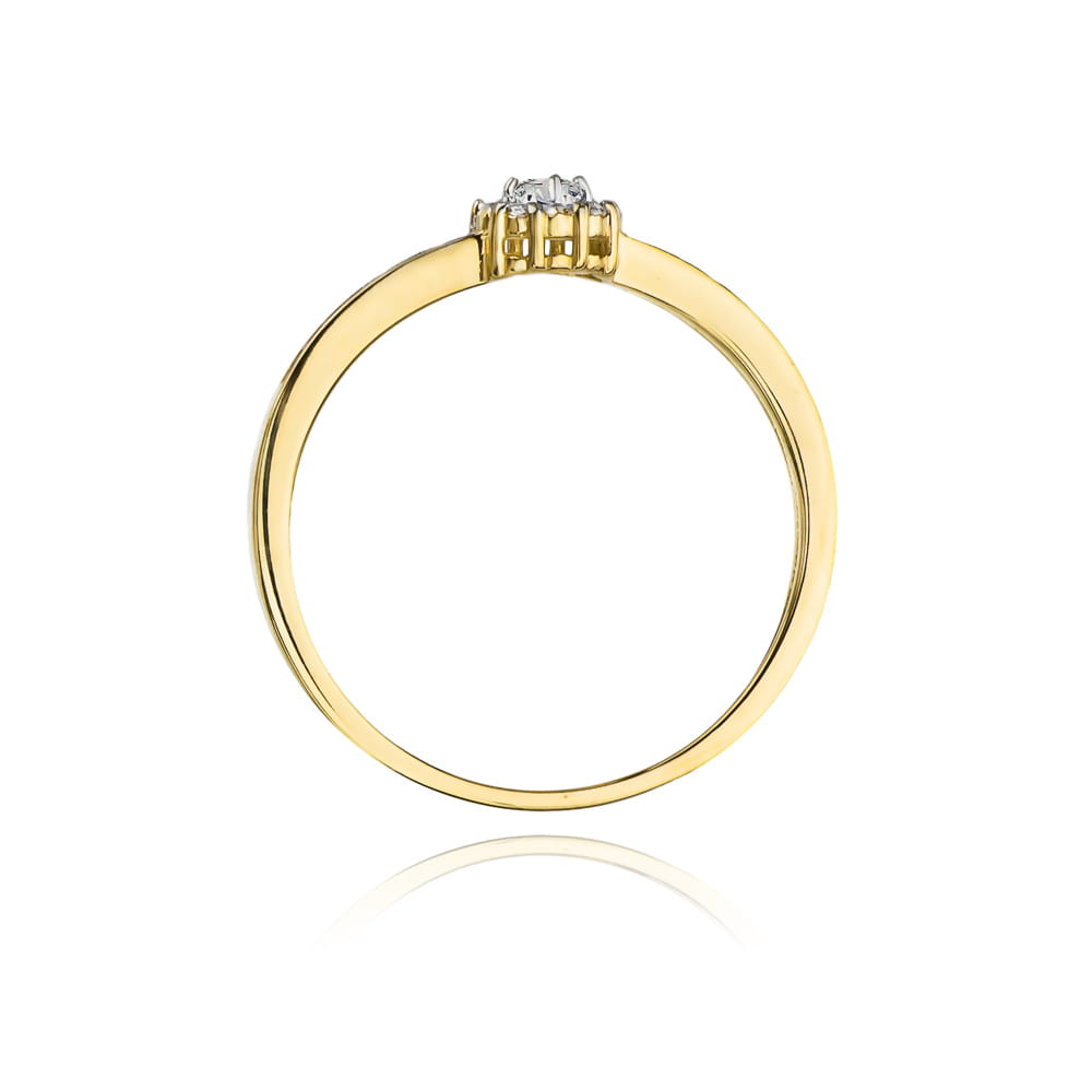 Inel Aur 9K cu Diamante Naturale 0.09 ct