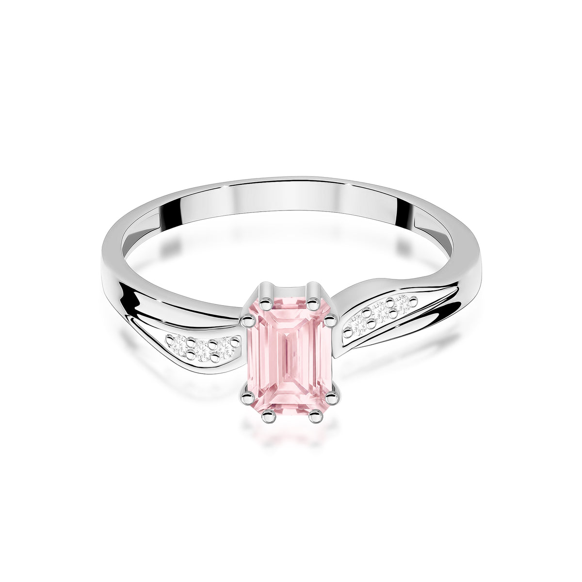 Inel Aur 14K cu Diamante Roz de Laborator 0.53 ct