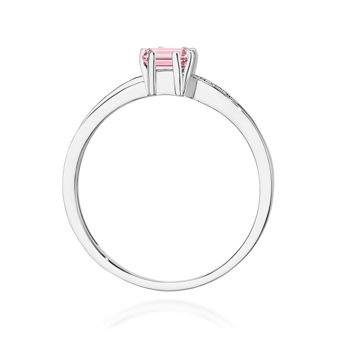 Inel Aur 14K cu Diamante Roz de Laborator 0.53 ct