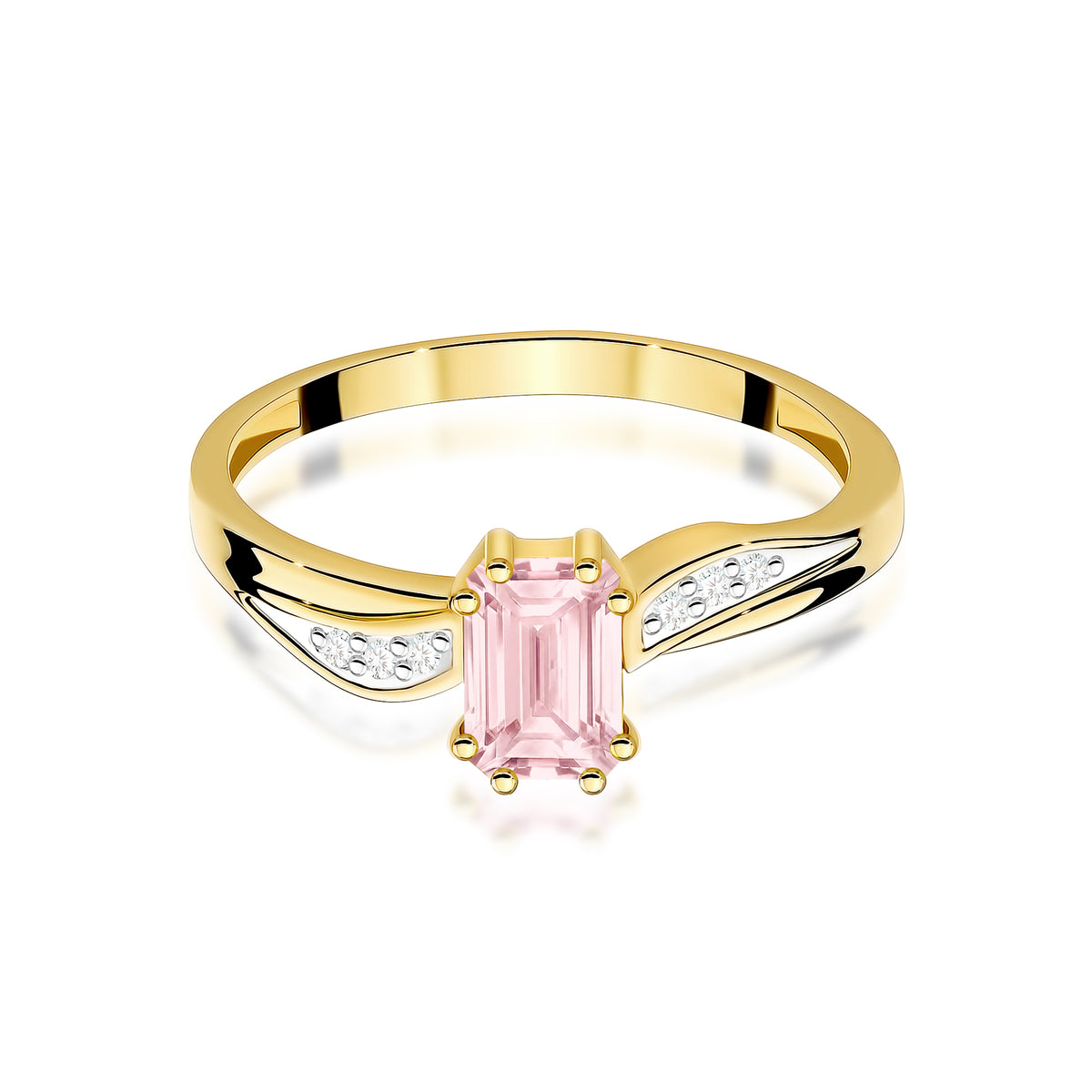 Inel Aur 9K cu Diamante Roz de Laborator 0.53 ct