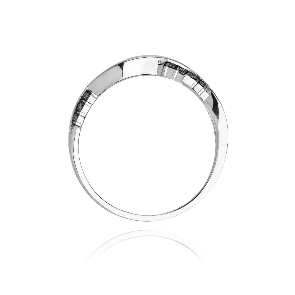 Inel Aur 9K cu Diamante Naturale Negre 0.07 ct