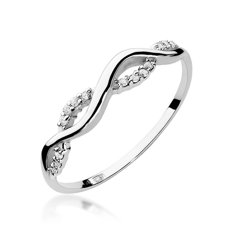 Inel Aur 9K cu Diamante Naturale 0.07 ct