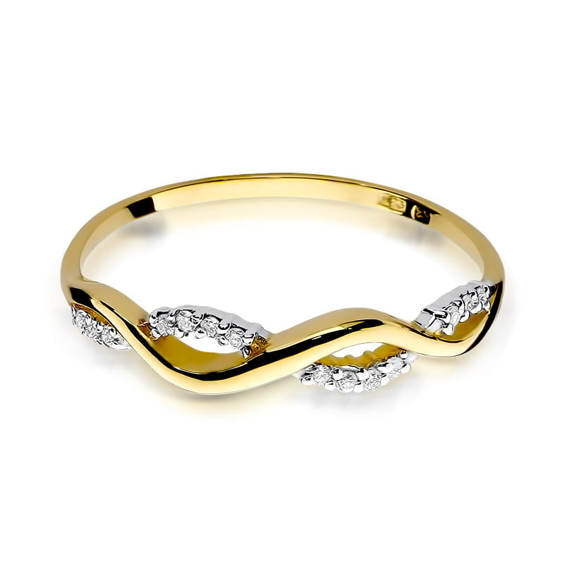 Inel Aur 9K cu Diamante Naturale 0.07 ct