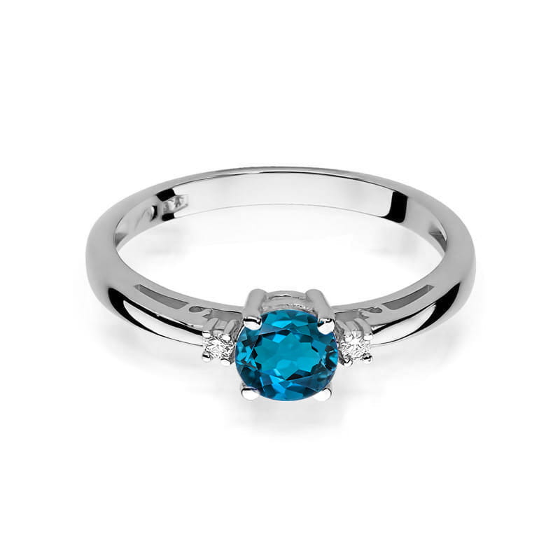 Inel Aur 14K cu Topaz London Blue 0.50 ct