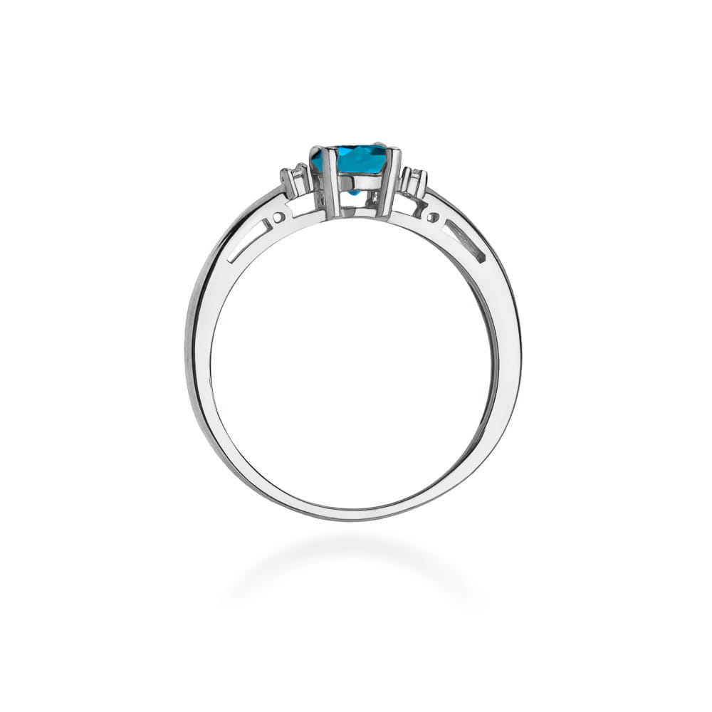 Inel Aur 14K cu Topaz London Blue 0.50 ct