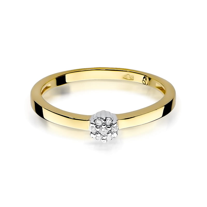 Inel Aur 9K cu Diamante Naturale 0.04 ct