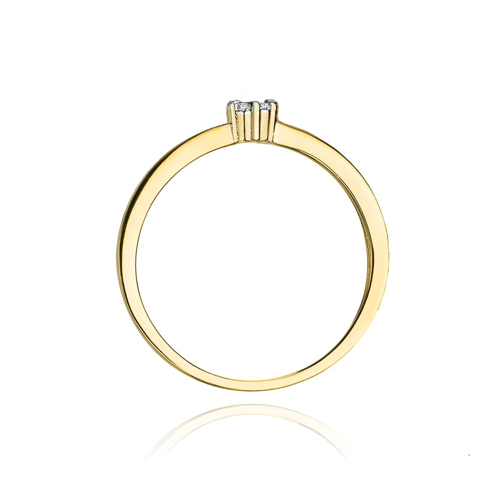 Inel Aur 9K cu Diamante Naturale 0.04 ct