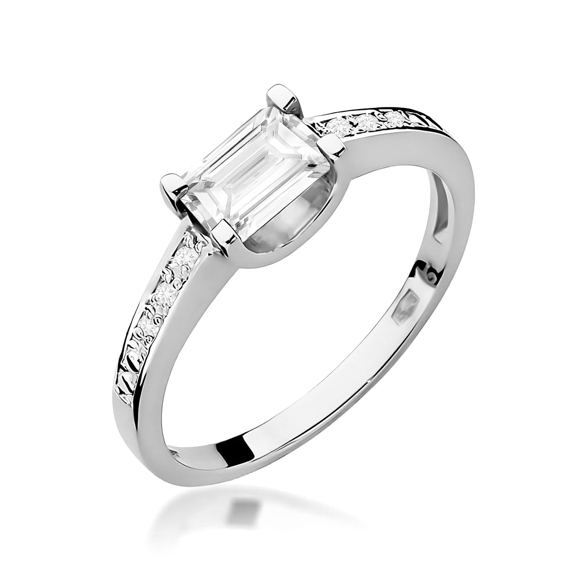 Inel Aur 9K cu Diamante de Laborator 0.63 ct