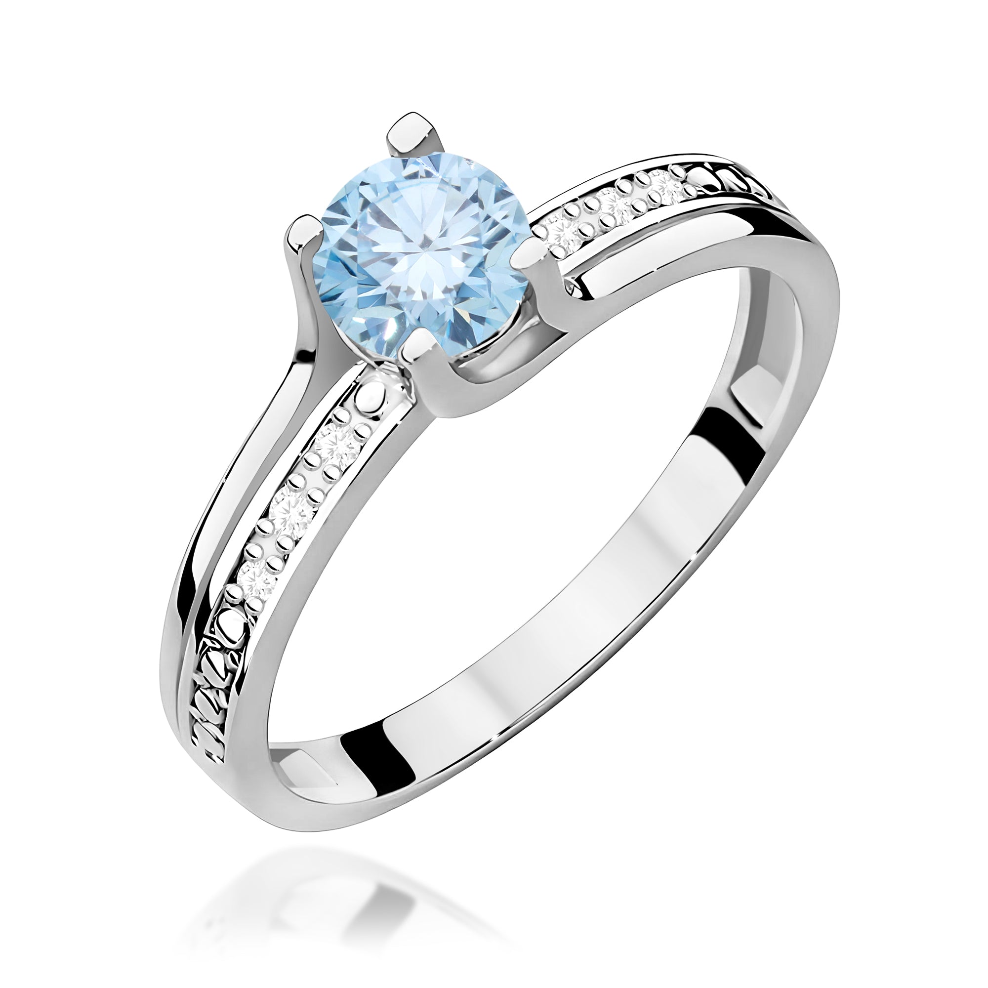 Inel Aur 9K cu Diamante de Laborator 0.53 ct