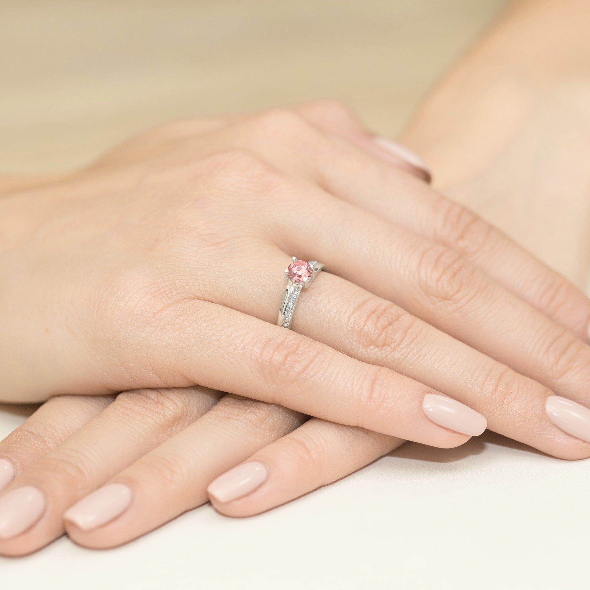 Inel Aur 9K cu Diamante de Laborator 0.53 ct