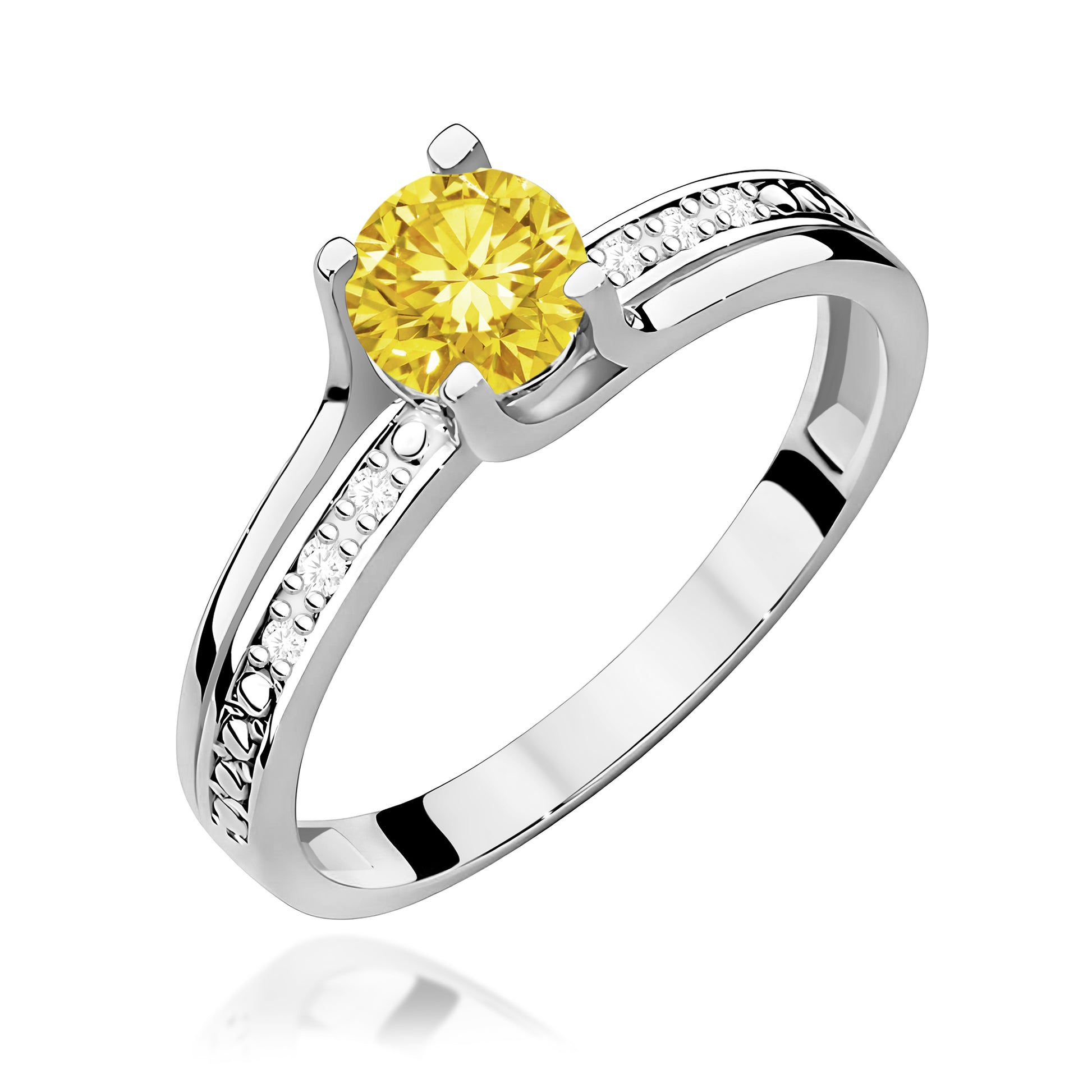 Inel Aur 9K cu Diamante de Laborator 0.53 ct