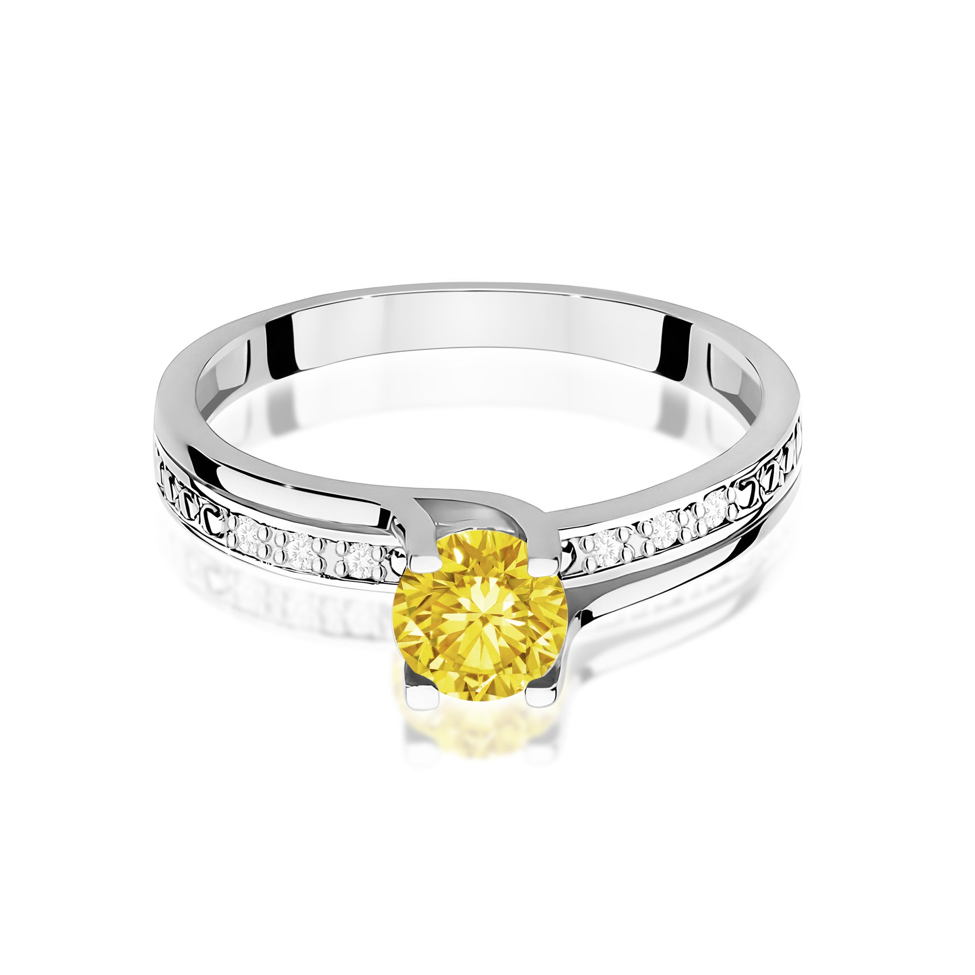 Inel Aur 9K cu Diamante de Laborator 0.53 ct