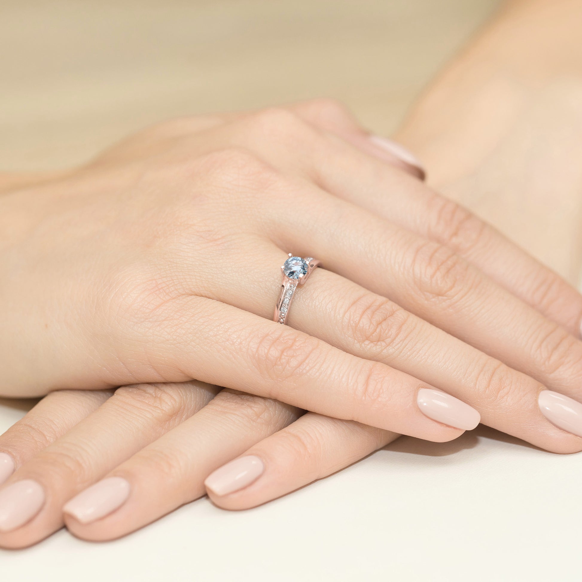 Inel Aur 14K cu Diamante de Laborator 0.53 ct