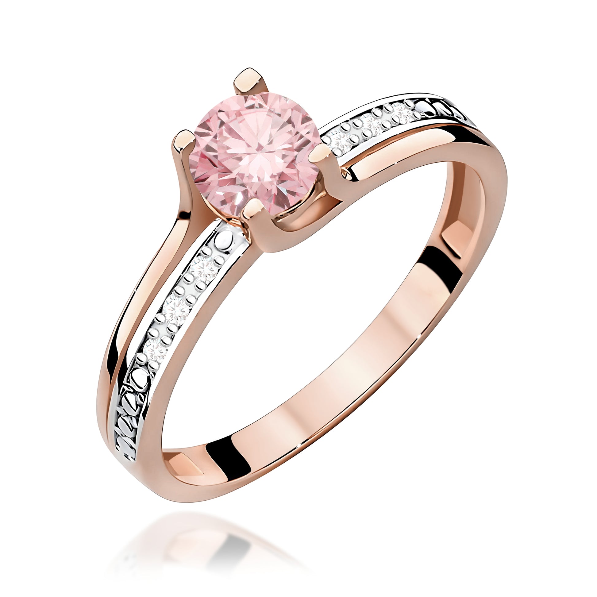 Inel Aur 14K cu Diamante de Laborator 0.53 ct