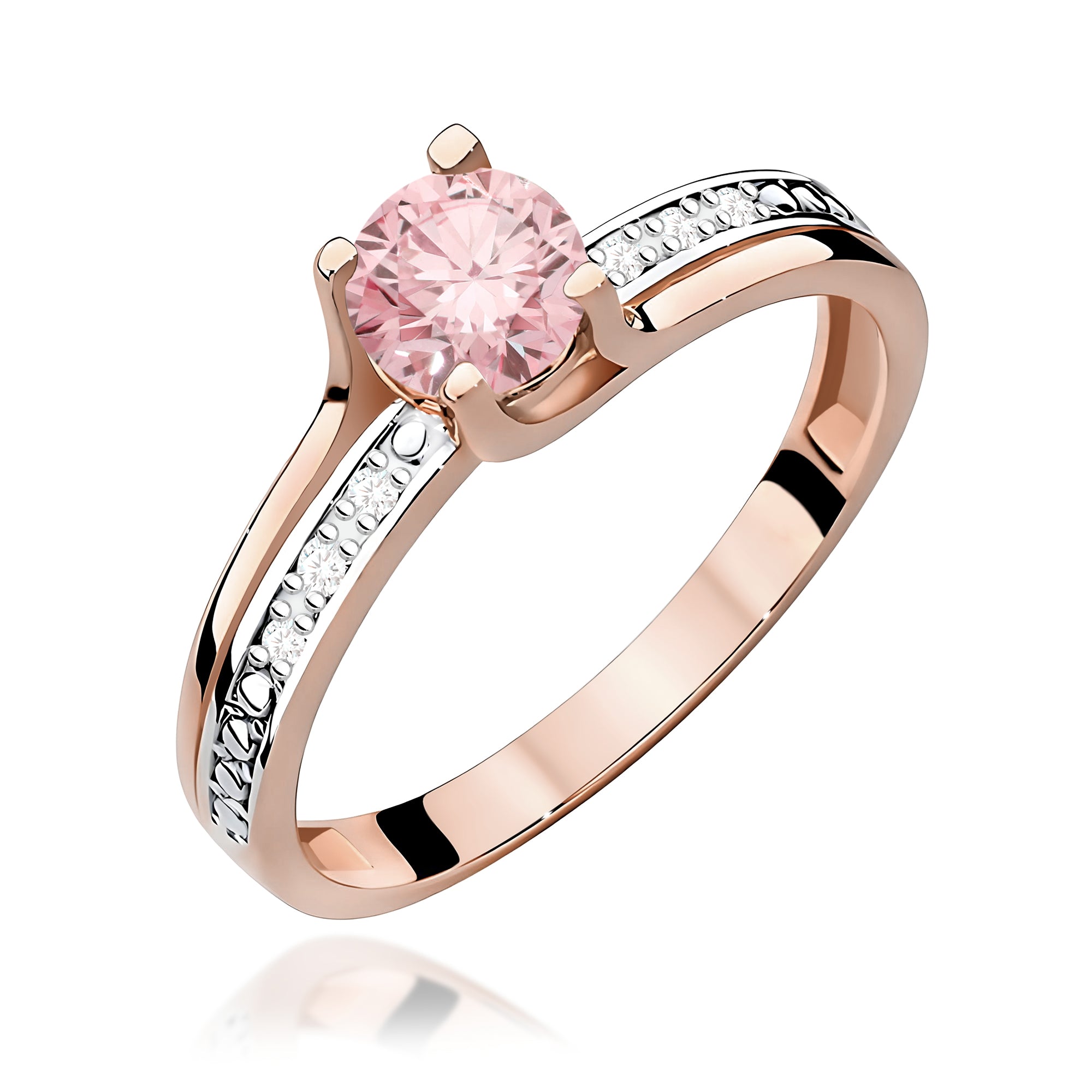 Inel Aur 14K cu Diamante de Laborator 0.53 ct