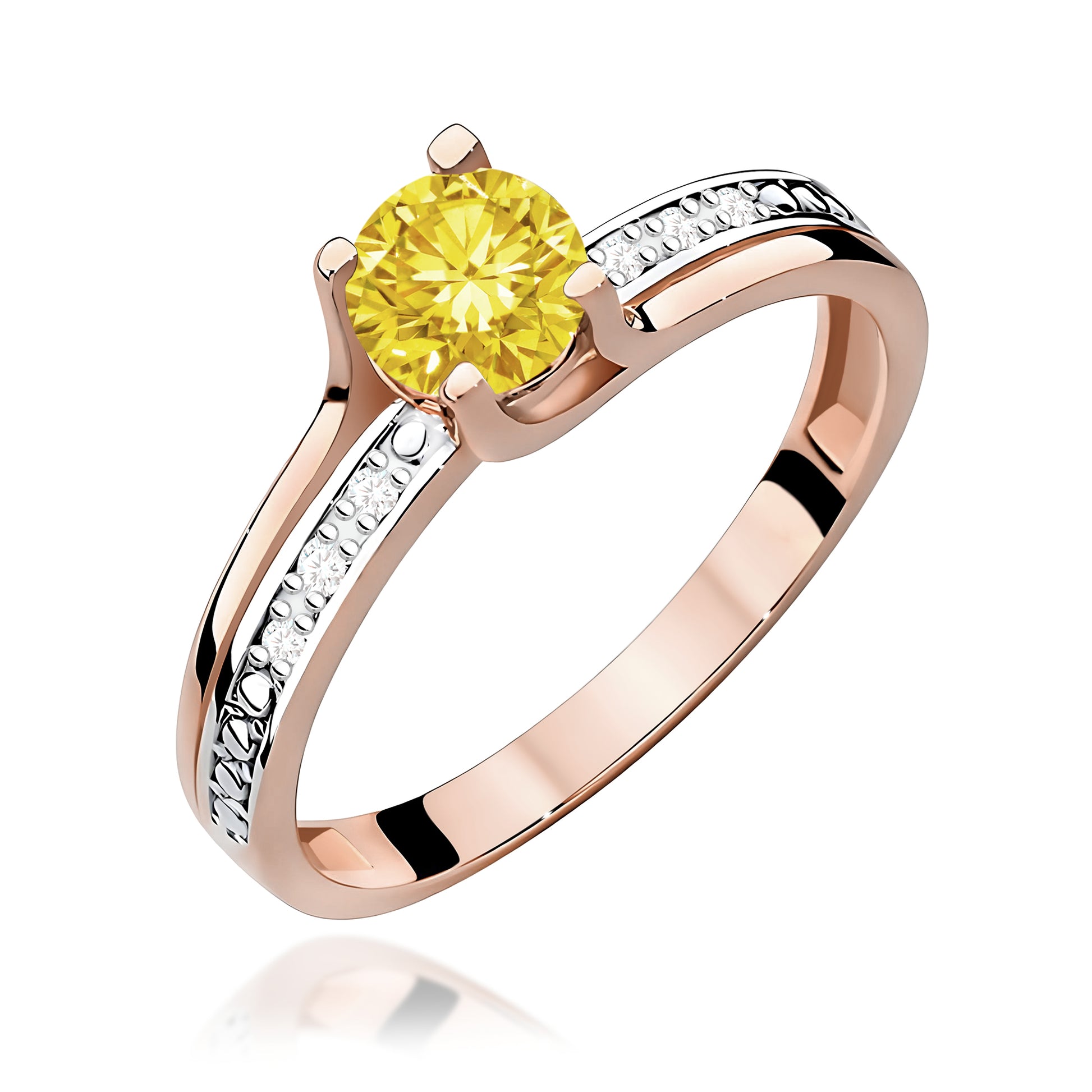 Inel Aur 14K cu Diamante de Laborator 0.53 ct