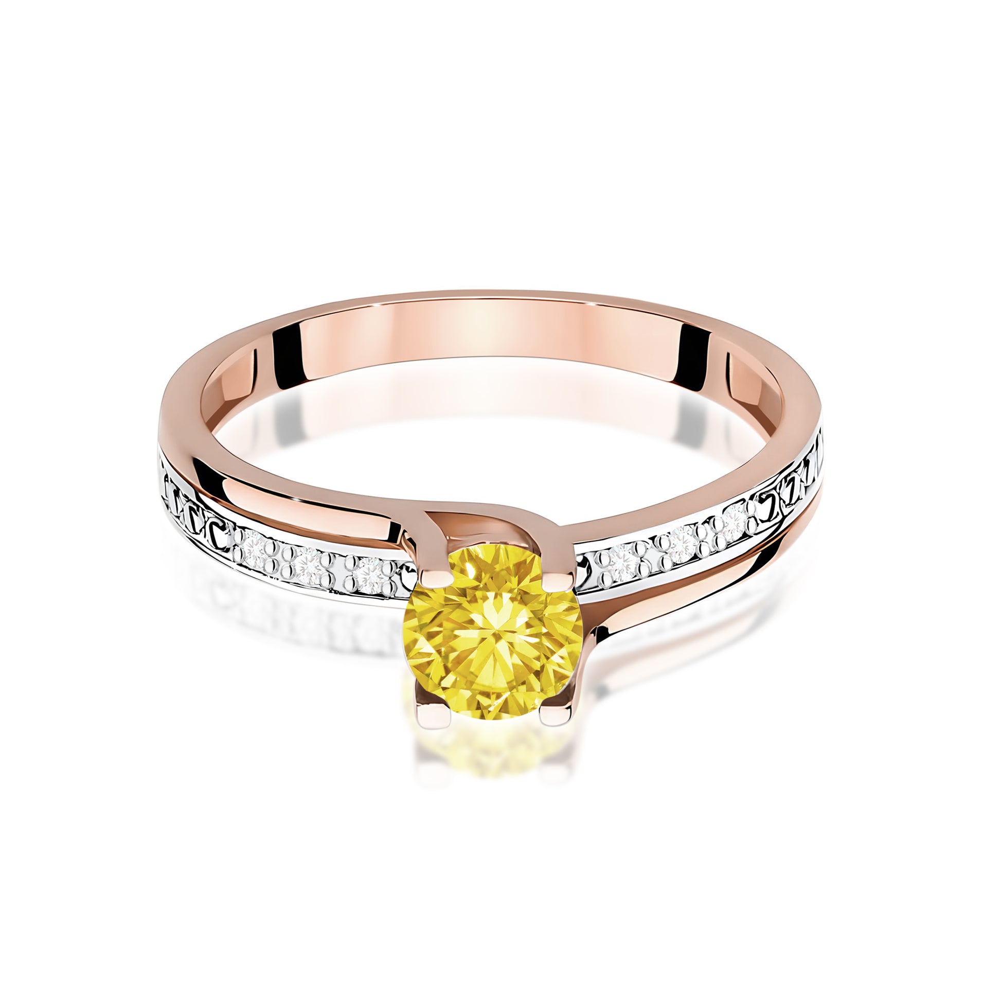 Inel Aur 14K cu Diamante de Laborator 0.53 ct