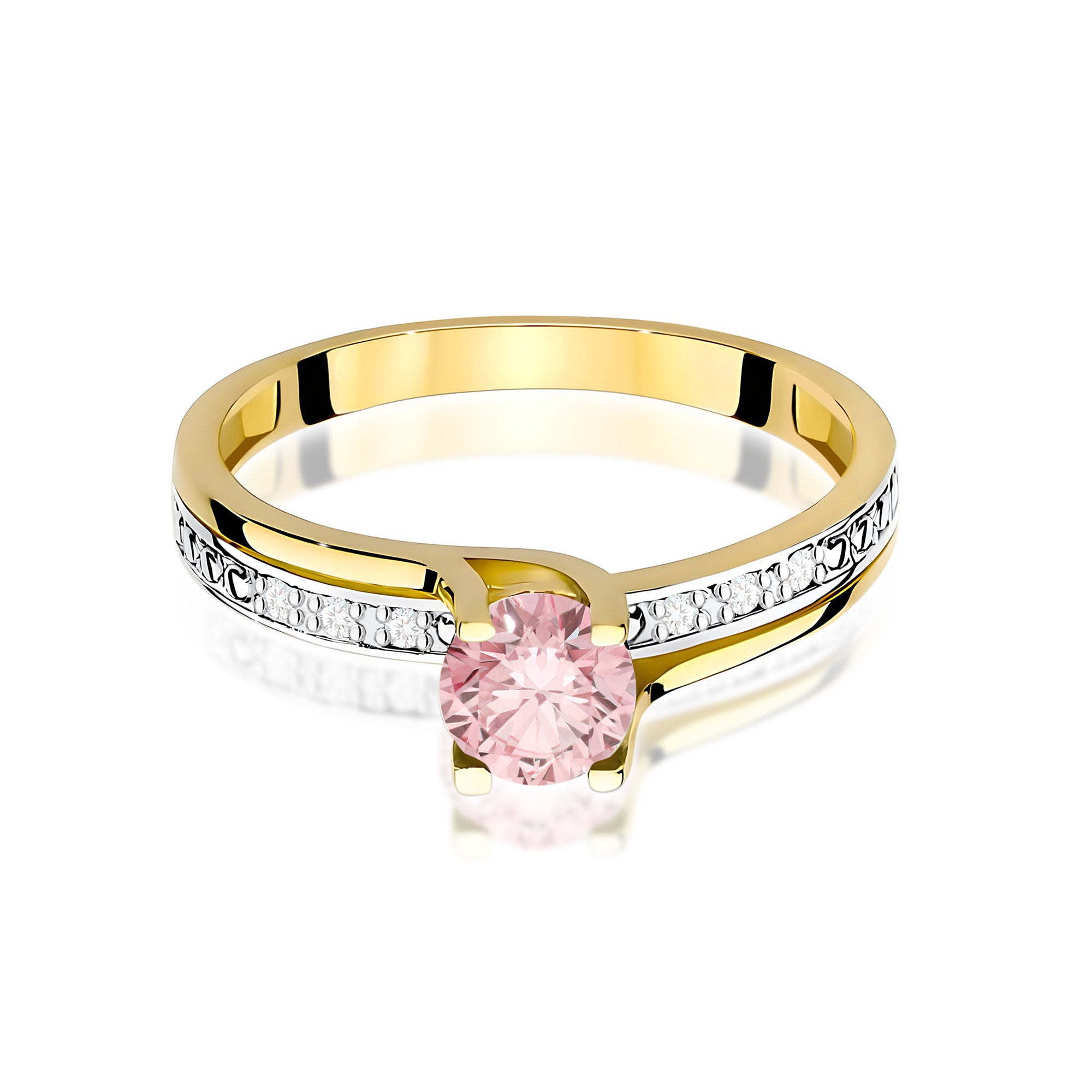 Inel Aur 9K cu Diamante de Laborator 0.53 ct