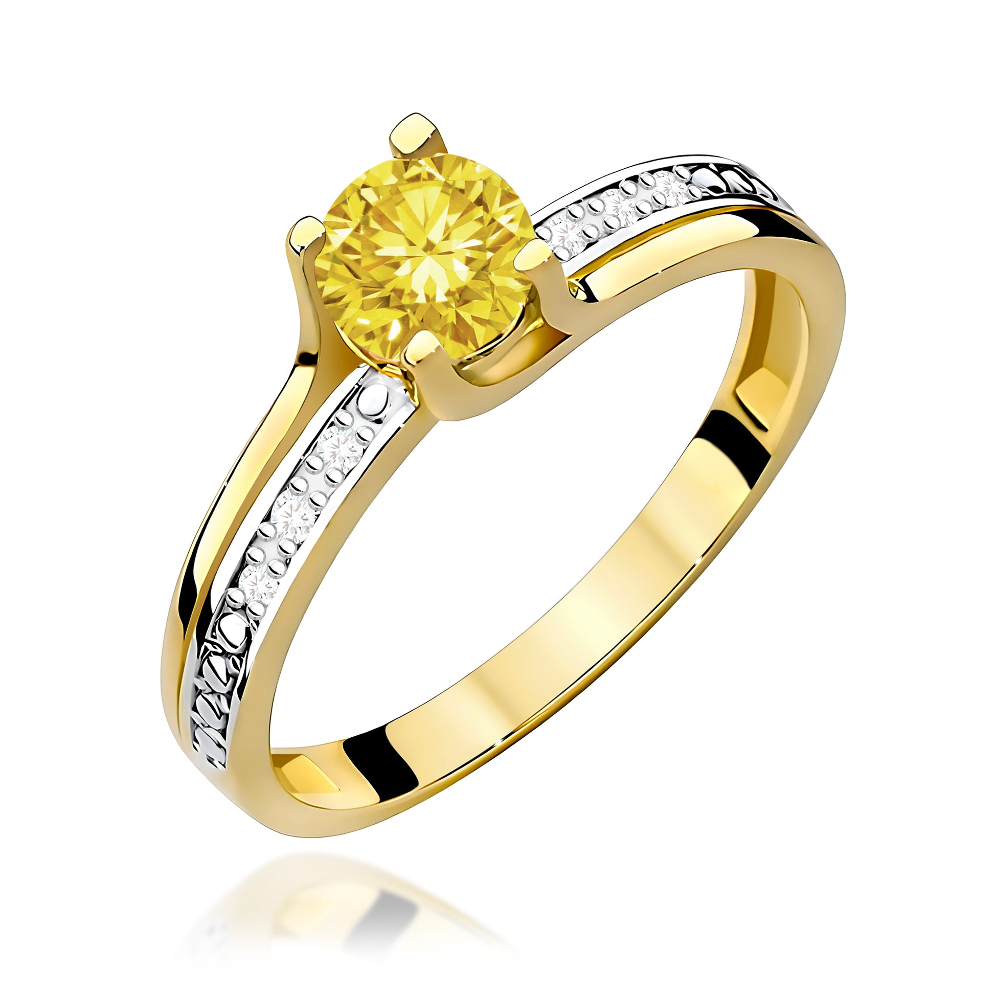 Inel Aur 9K cu Diamante de Laborator 0.53 ct