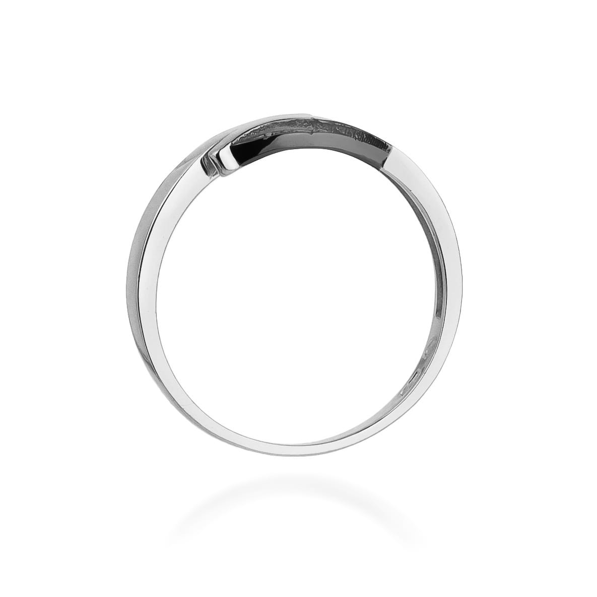 Inel Aur 9K cu Diamante Naturale Albe si Negre 0.03 ct